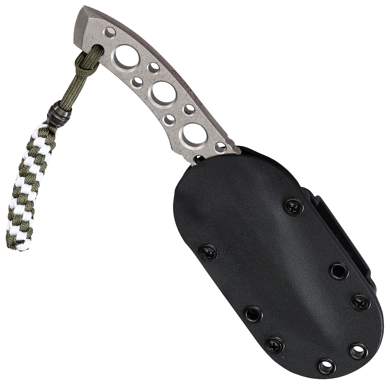 Pohl Force Outdoormesser Charlie Two SW Gen2 silber inkl. Kydexscheide und nachleuchtendem Lanyard Bild 4