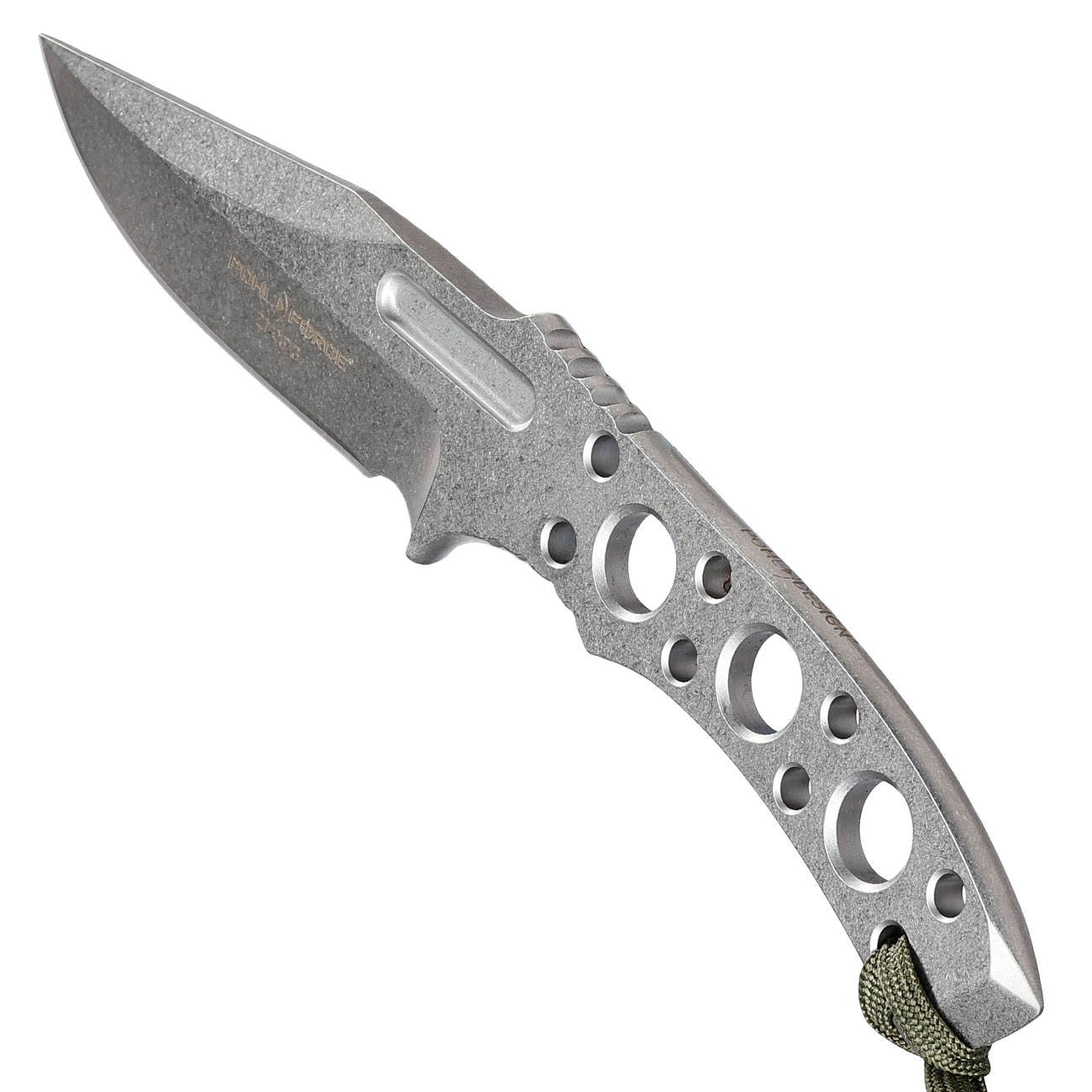 Pohl Force Outdoormesser Charlie Two SW Gen2 silber inkl. Kydexscheide und nachleuchtendem Lanyard Bild 6
