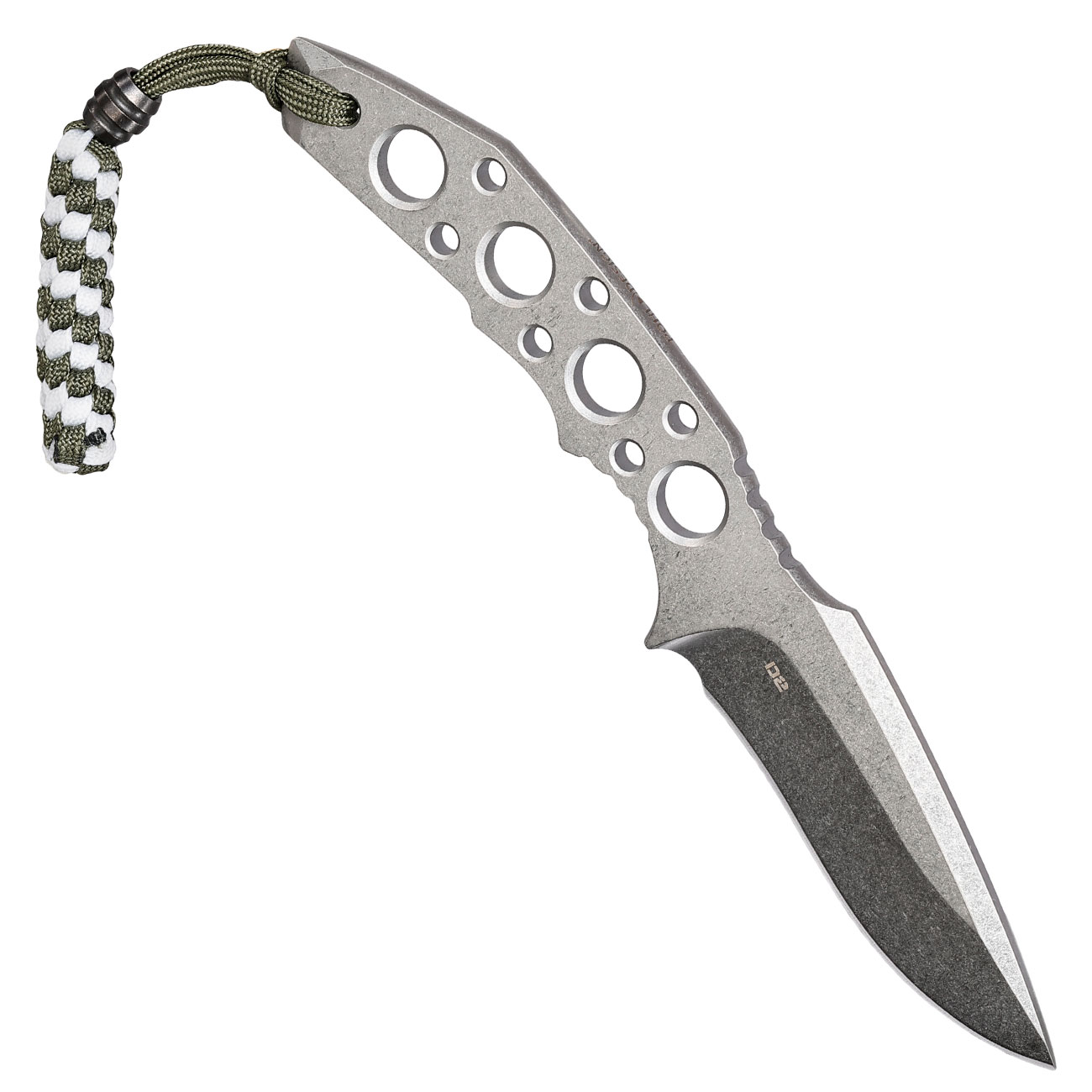 Pohl Force Outdoormesser Charlie Three SW Gen2 silber inkl. Kydexscheide und nachleuchtendem Lanyard Bild 1