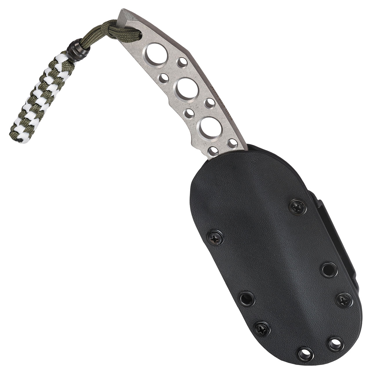 Pohl Force Outdoormesser Charlie Three SW Gen2 silber inkl. Kydexscheide und nachleuchtendem Lanyard Bild 4