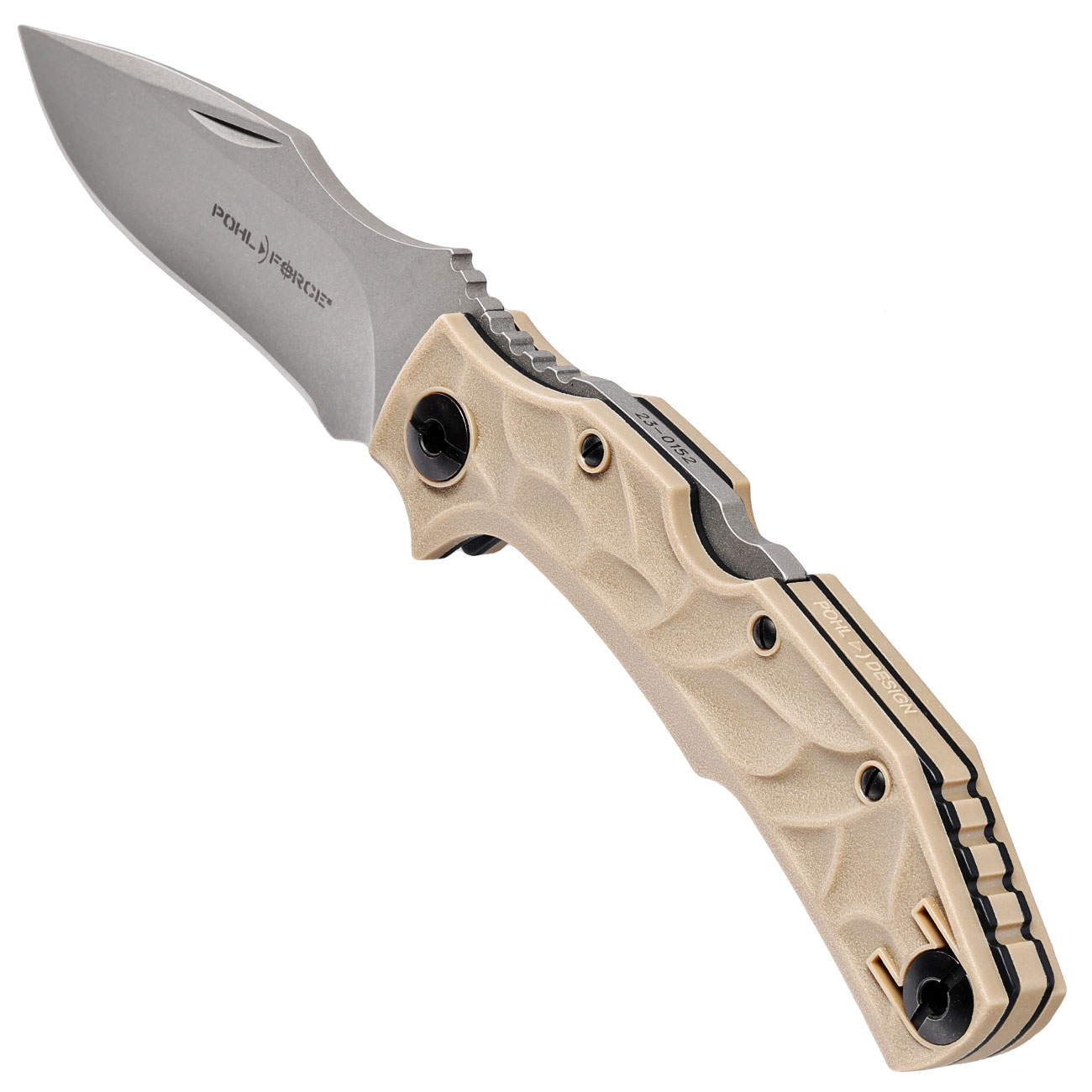 Pohl Force Taschenmesser Bravo One Classic FDE inkl. Grtelclip und Nylonholster Bild 2