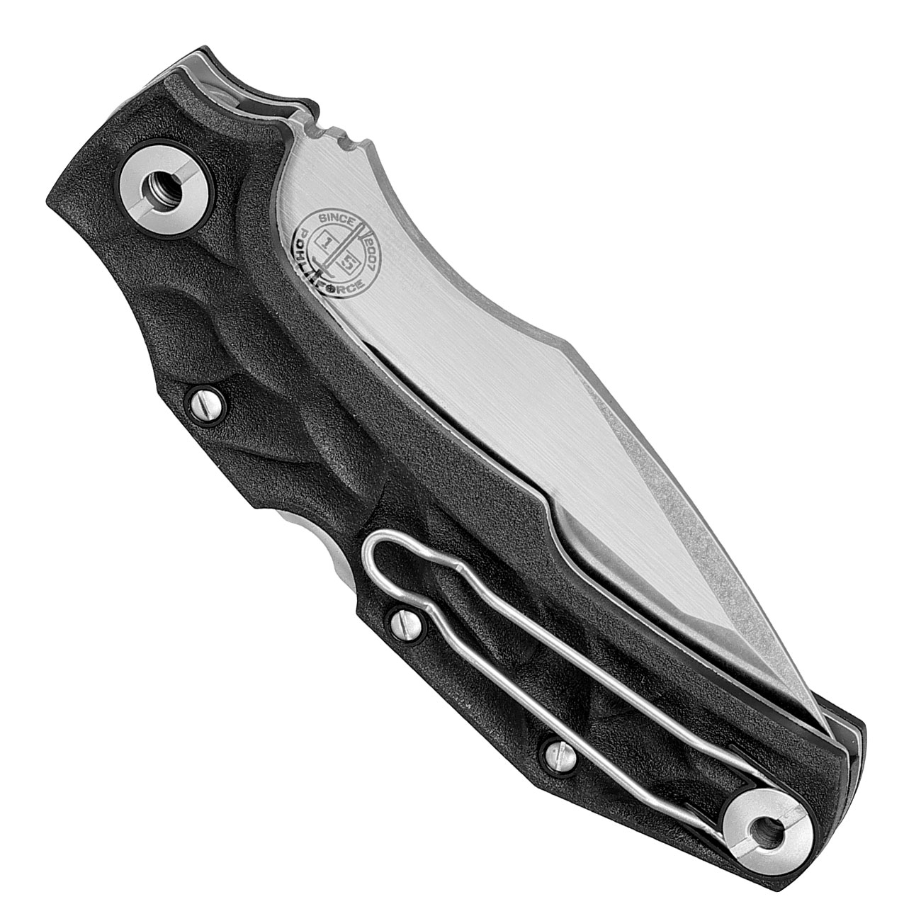 Pohl Force Taschenmesser Bravo Two Classic schwarz/silber inkl. Grtelclip und Nylonholster Bild 7