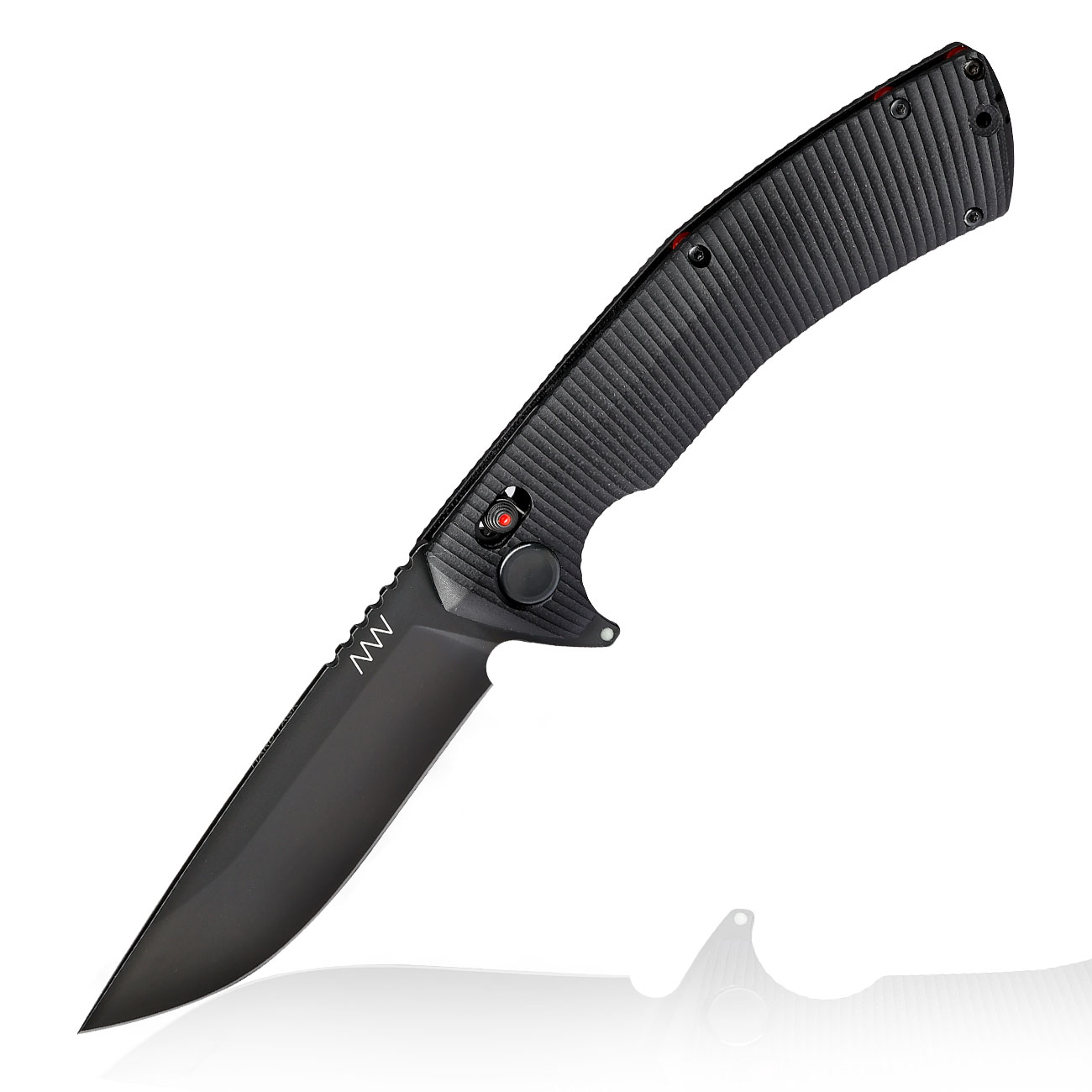ANV Knives Einhandmesser A400 BB Sleipner Stahl schwarz inkl. Grtelclip