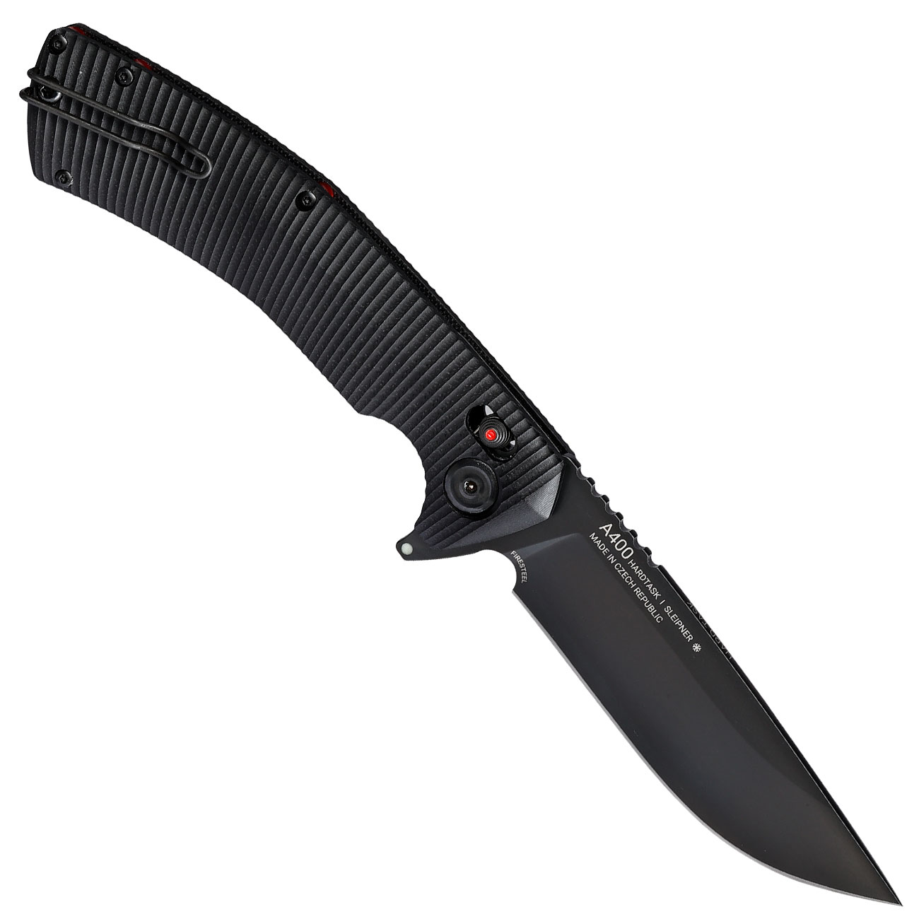 ANV Knives Einhandmesser A400 BB Sleipner Stahl schwarz inkl. Grtelclip Bild 1