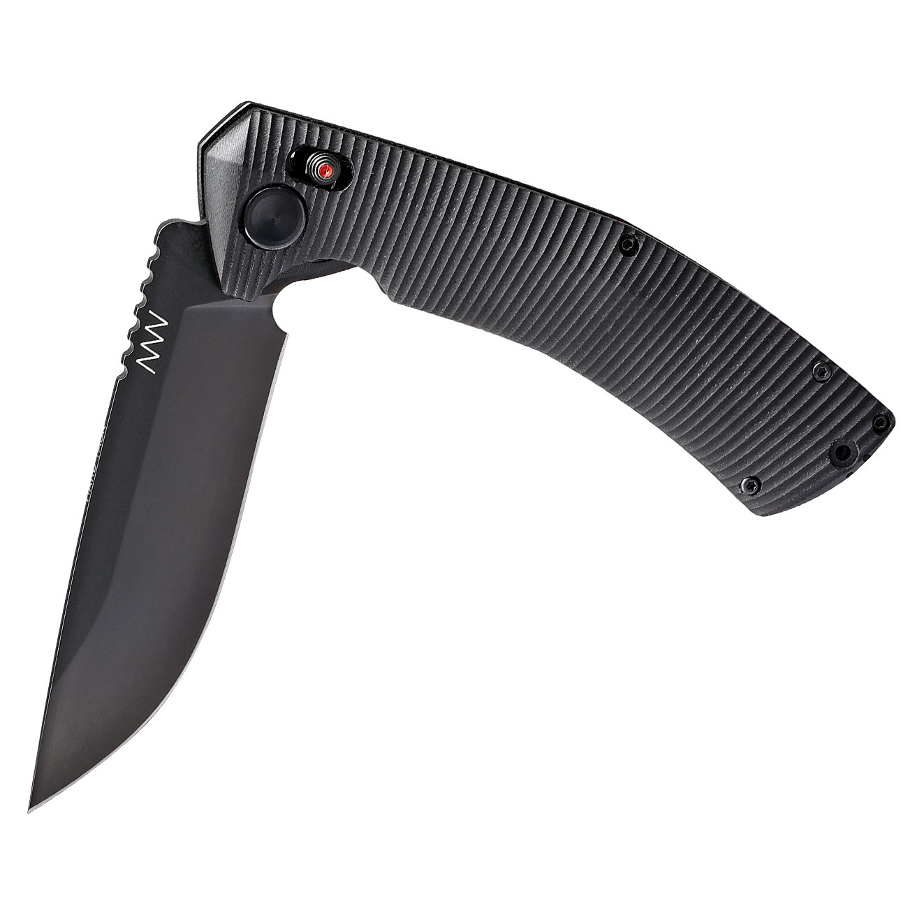 ANV Knives Einhandmesser A400 BB Sleipner Stahl schwarz inkl. Grtelclip Bild 3