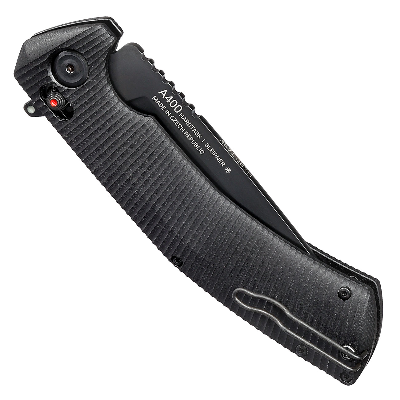 ANV Knives Einhandmesser A400 BB Sleipner Stahl schwarz inkl. Grtelclip Bild 5