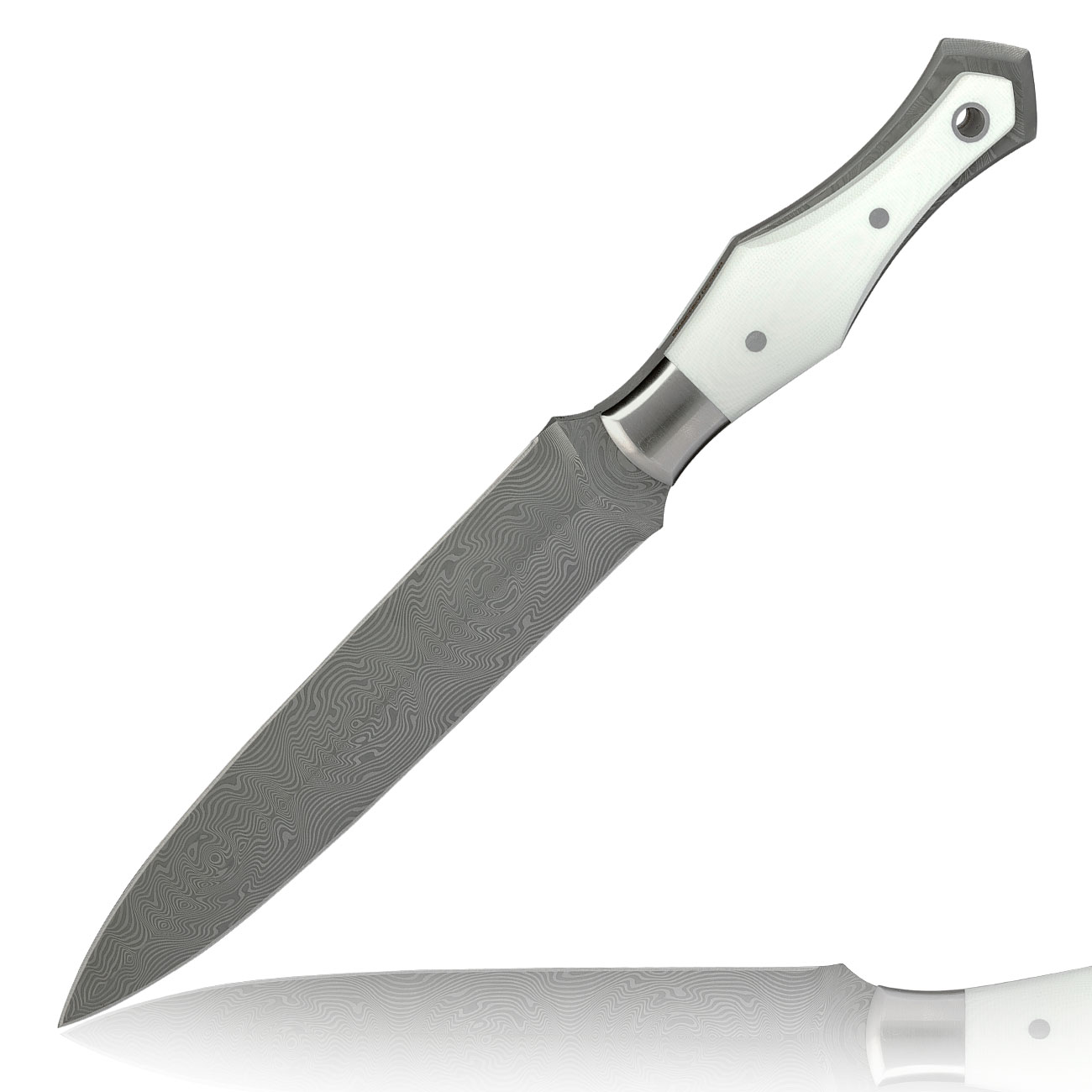 Pohl Force Dolch MK-10 Last Blood Damast Stahl inkl. Kydexscheide und Sammlertasche