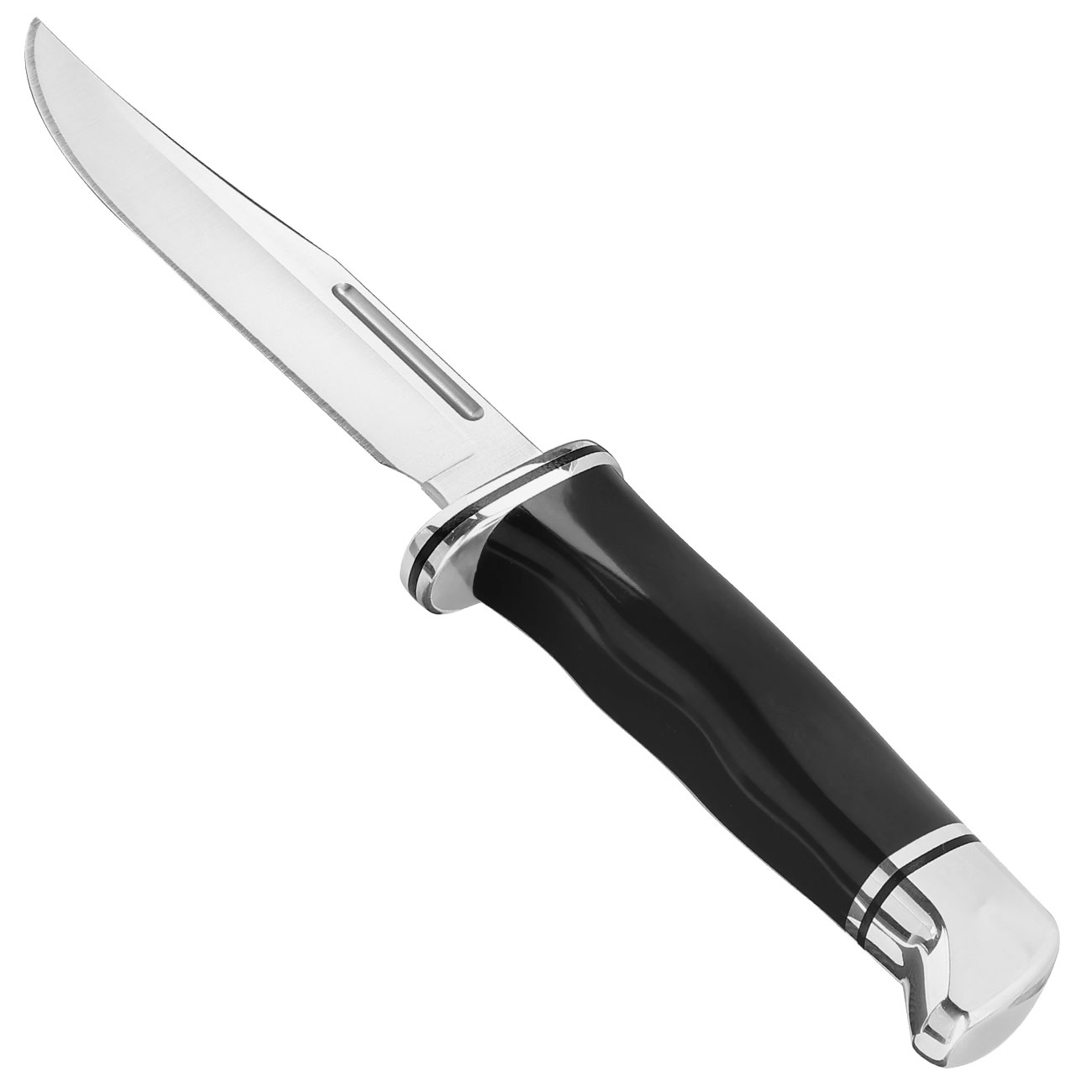 Buck Bowiemesser 117 Brahma schwarz/silber inkl. Lederscheide Bild 2