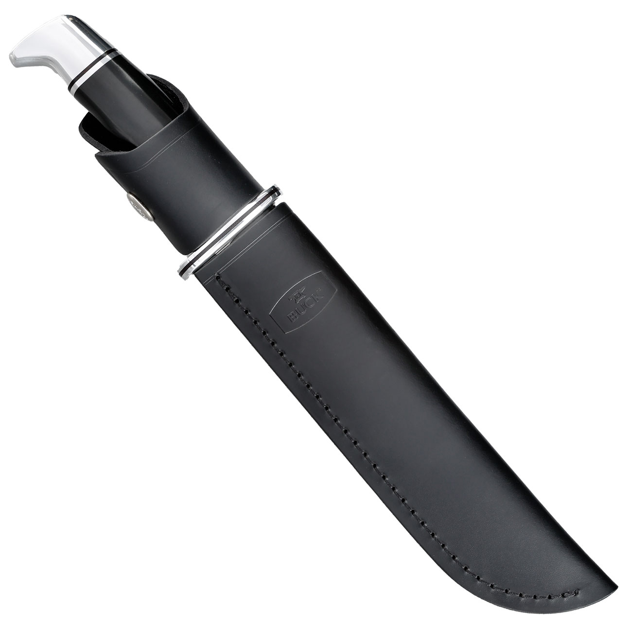 Buck Bowiemesser 120 General schwarz/silber inkl. Lederscheide Bild 4