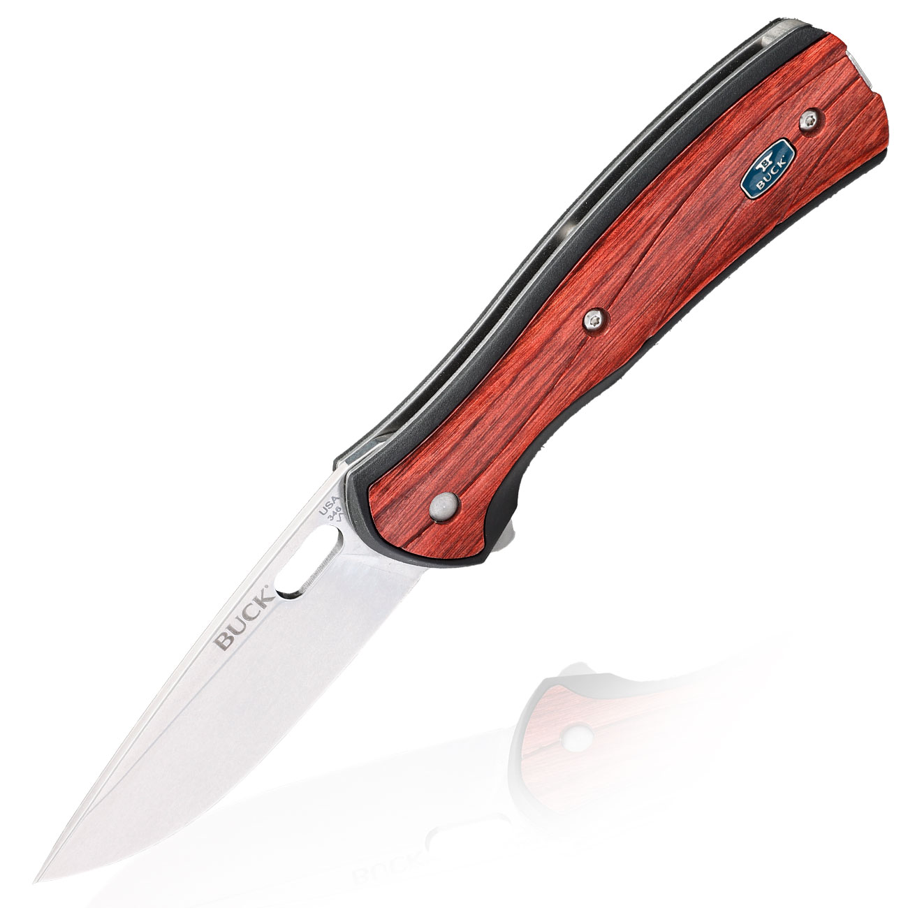 Buck Einhandmesser 346 Vantage Large mit Holzgriffschalen inkl. Grtelclip