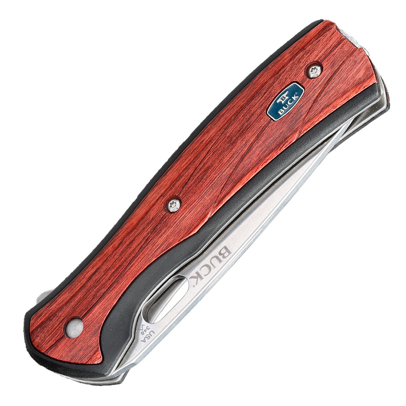 Buck Einhandmesser 346 Vantage Large mit Holzgriffschalen inkl. Grtelclip Bild 4