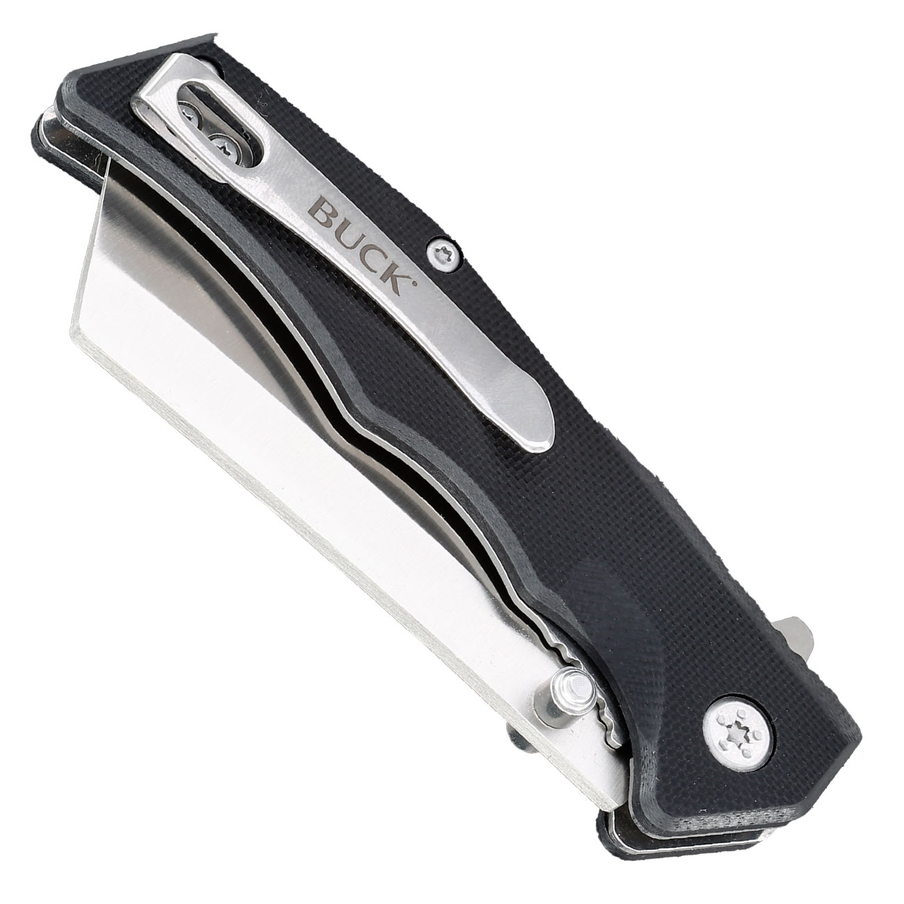 Buck Einhandmesser 252 Trunk schwarz/silber inkl. Grtelclip Bild 5