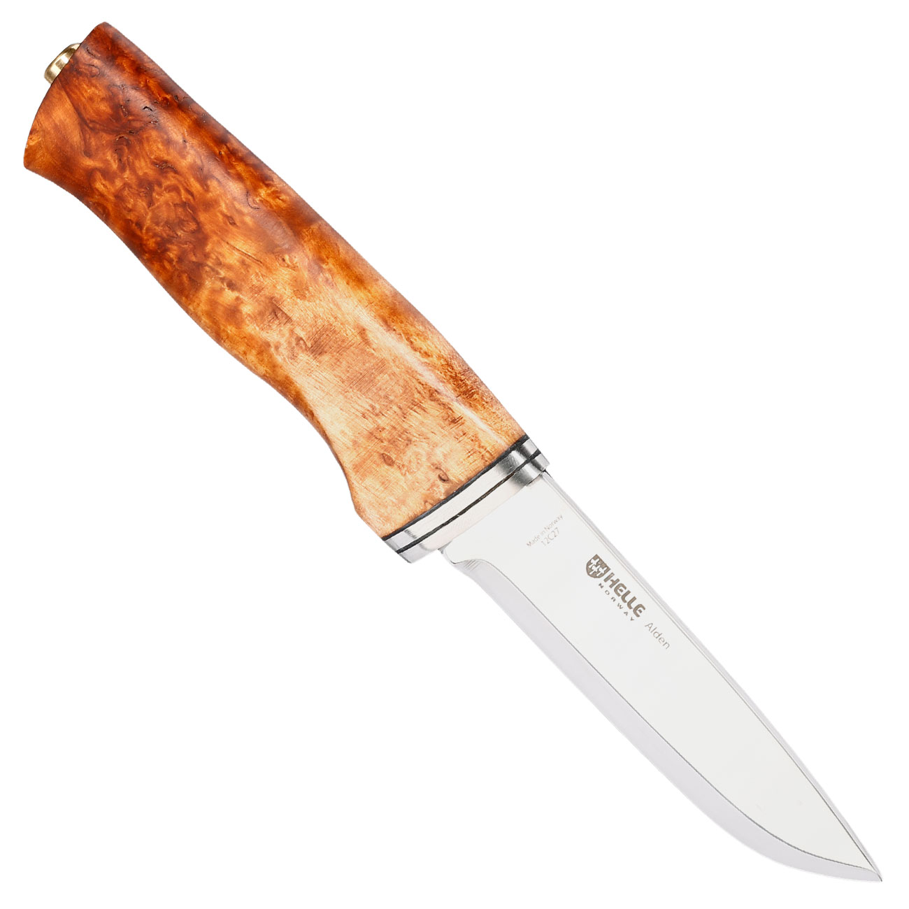 Helle Outdoormesser Alden braun/silber inkl. Lederscheide Bild 1