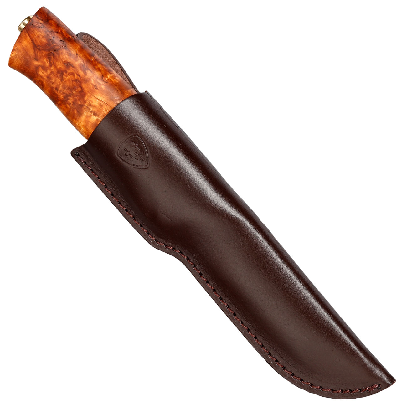 Helle Outdoormesser Alden braun/silber inkl. Lederscheide Bild 4