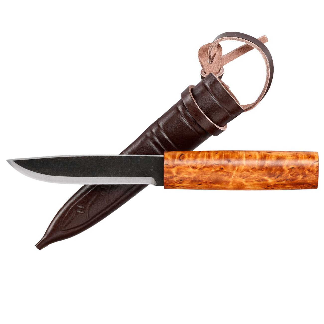 Helle Outdoormesser Viking braun inkl. Lederscheide Bild 3