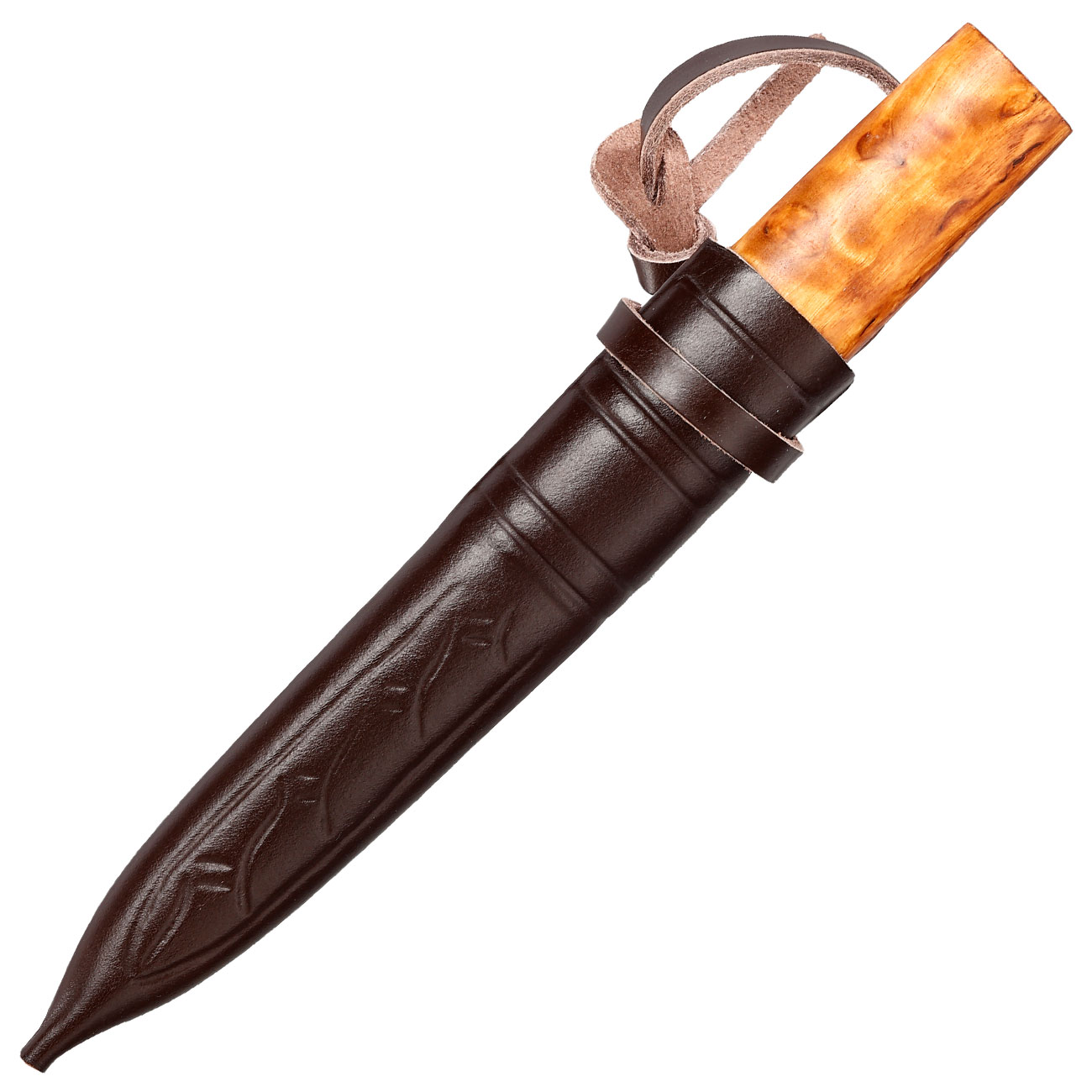 Helle Outdoormesser Viking braun inkl. Lederscheide Bild 4
