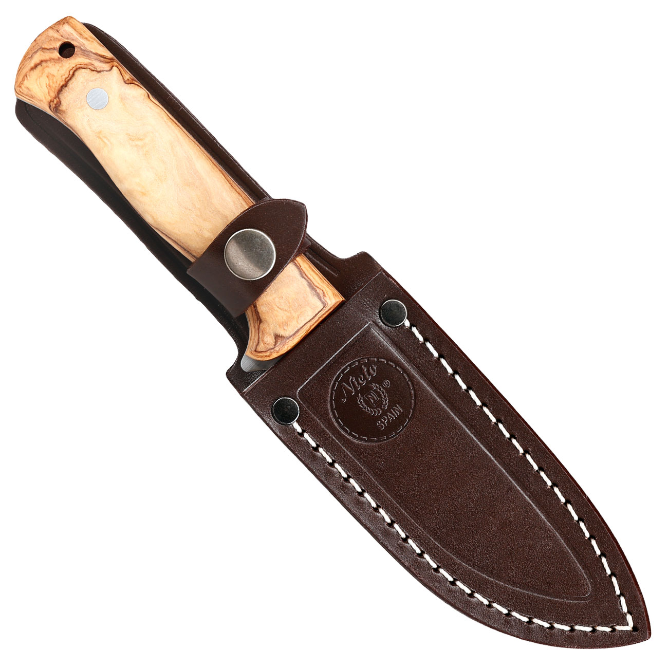 Nieto Outdoormesser Patrol braun/silber inkl. Lederscheide Bild 4
