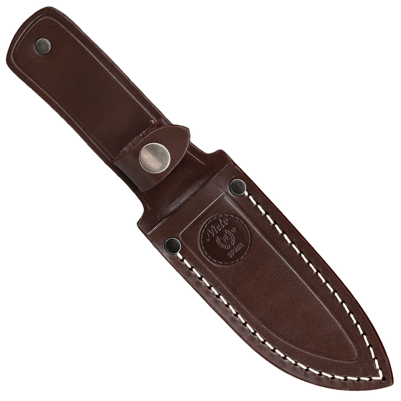 Nieto Outdoormesser Patrol braun/silber inkl. Lederscheide Bild 5
