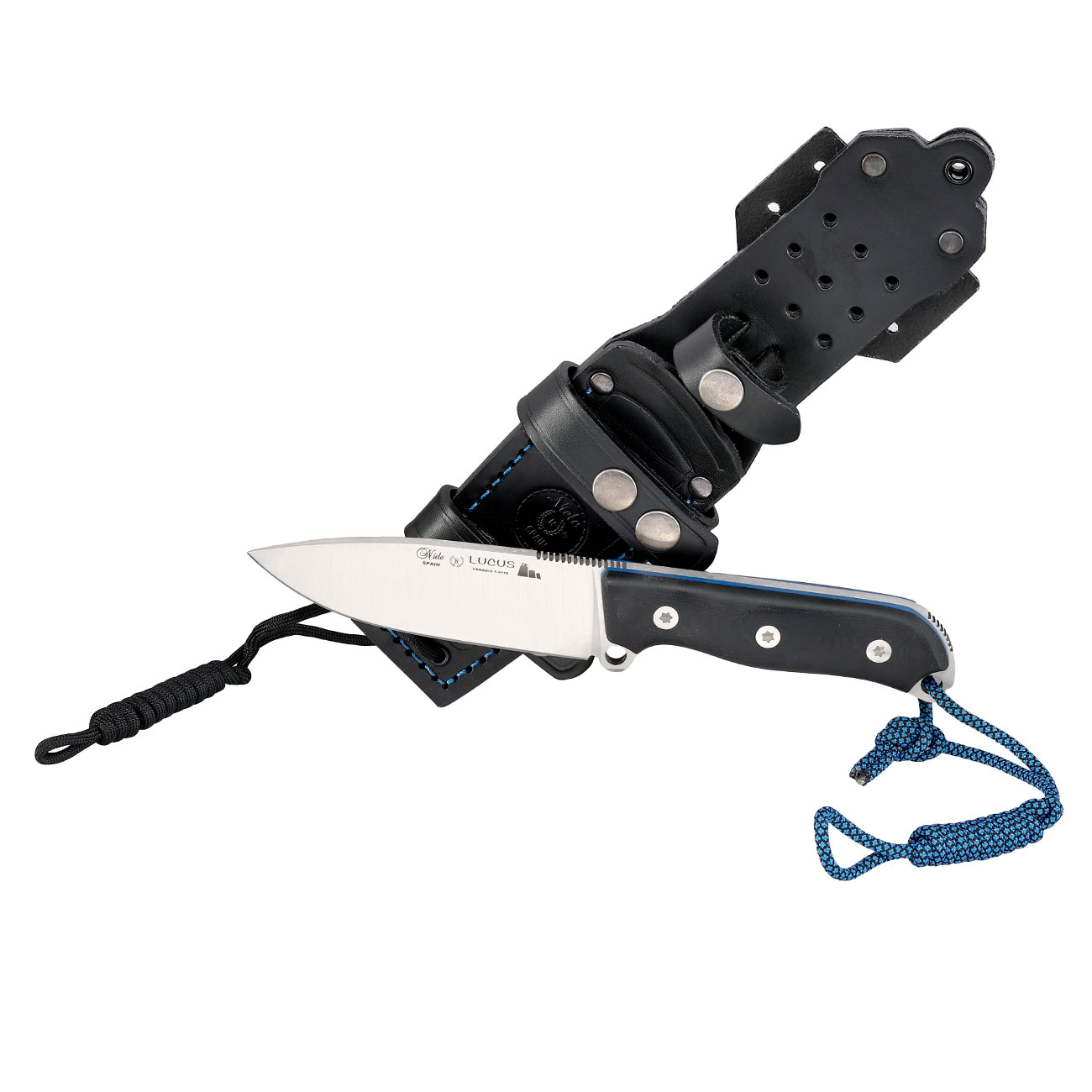 Nieto Outdoormesser Lucus 120 schwarz/silber inkl. Lederscheide Bild 3