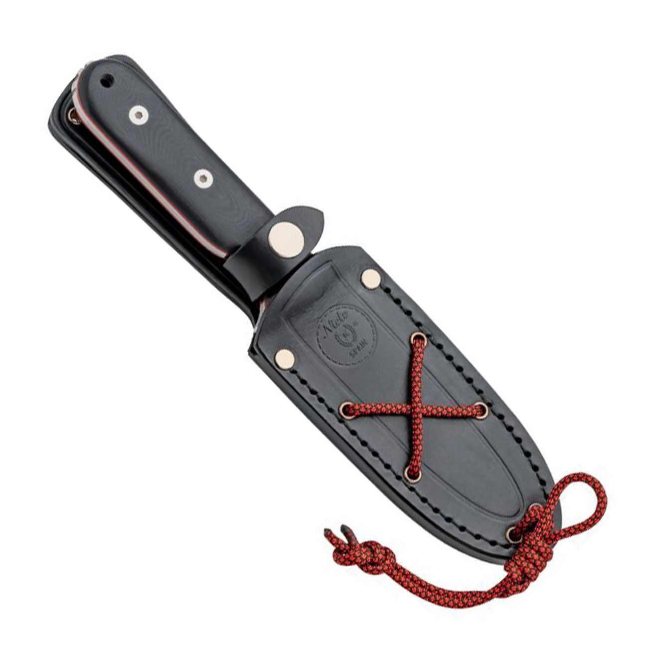Nieto Outdoormesser Semper Fi.2 schwarz/silber inkl. Lederscheide Bild 1