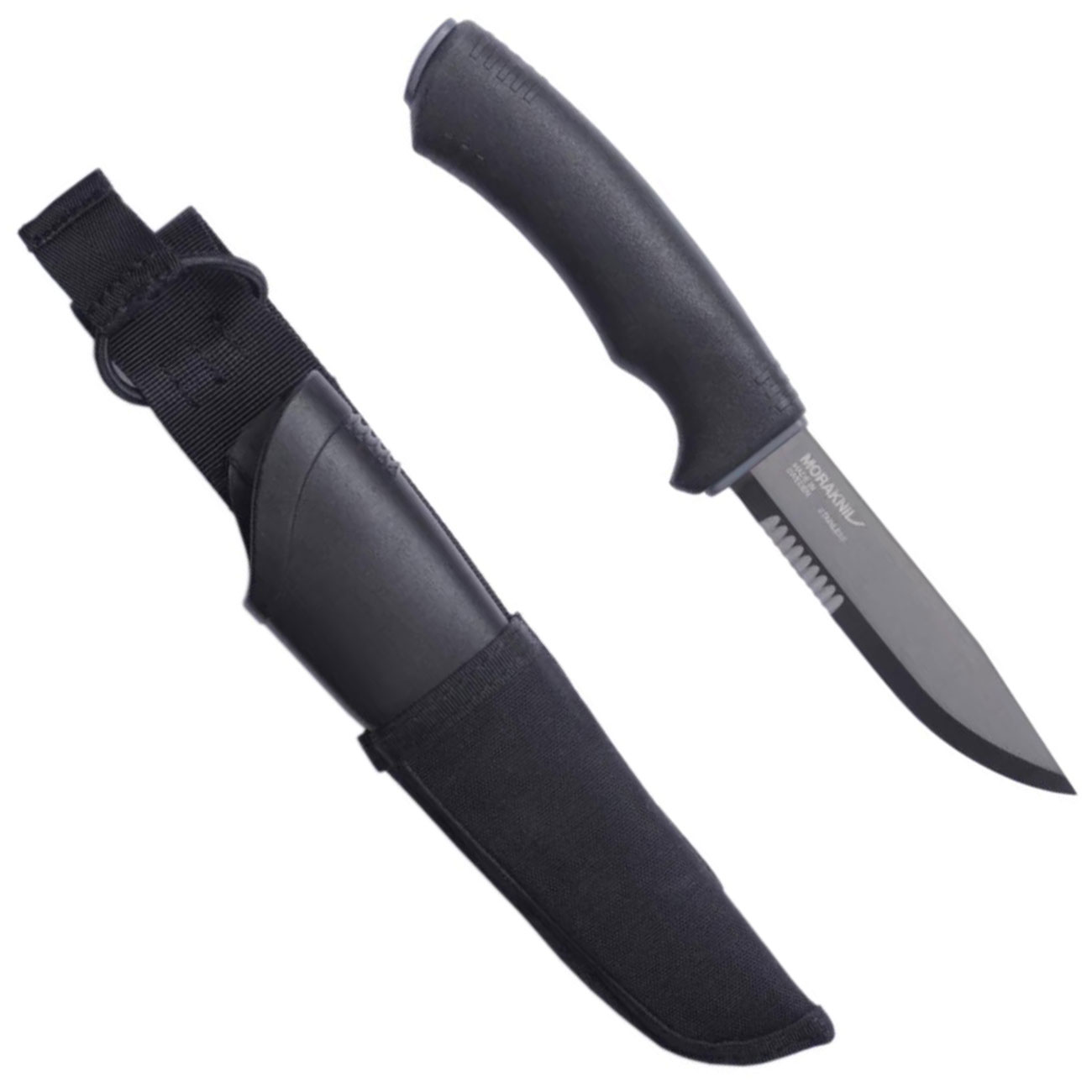 Morakniv Grtelmesser Bushcraft Expert BB SRT schwarz inkl. Kunststoffscheide & Nylontasche