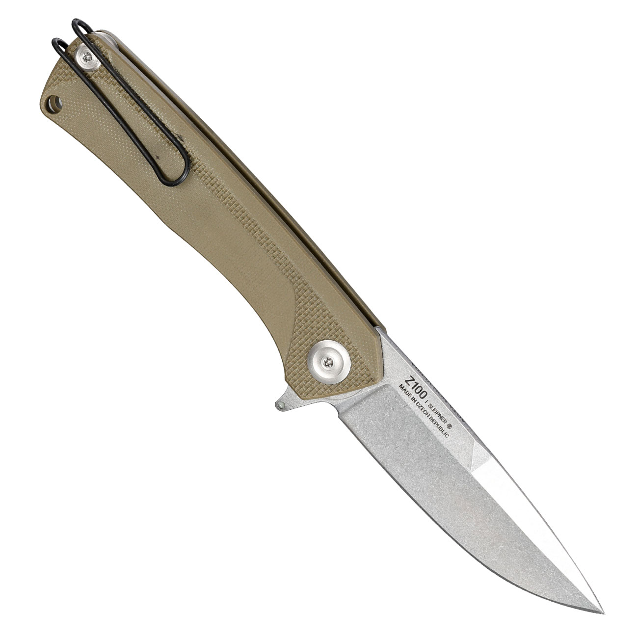 ANV Knives Einhandmesser Z100 BB G10 Sleipner Stahl oliv/stonewash inkl. Grtelclip Bild 1