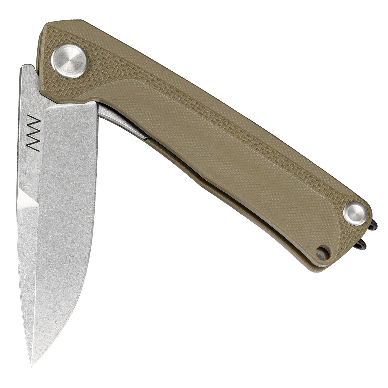 ANV Knives Einhandmesser Z100 BB G10 Sleipner Stahl oliv/stonewash inkl. Grtelclip Bild 3