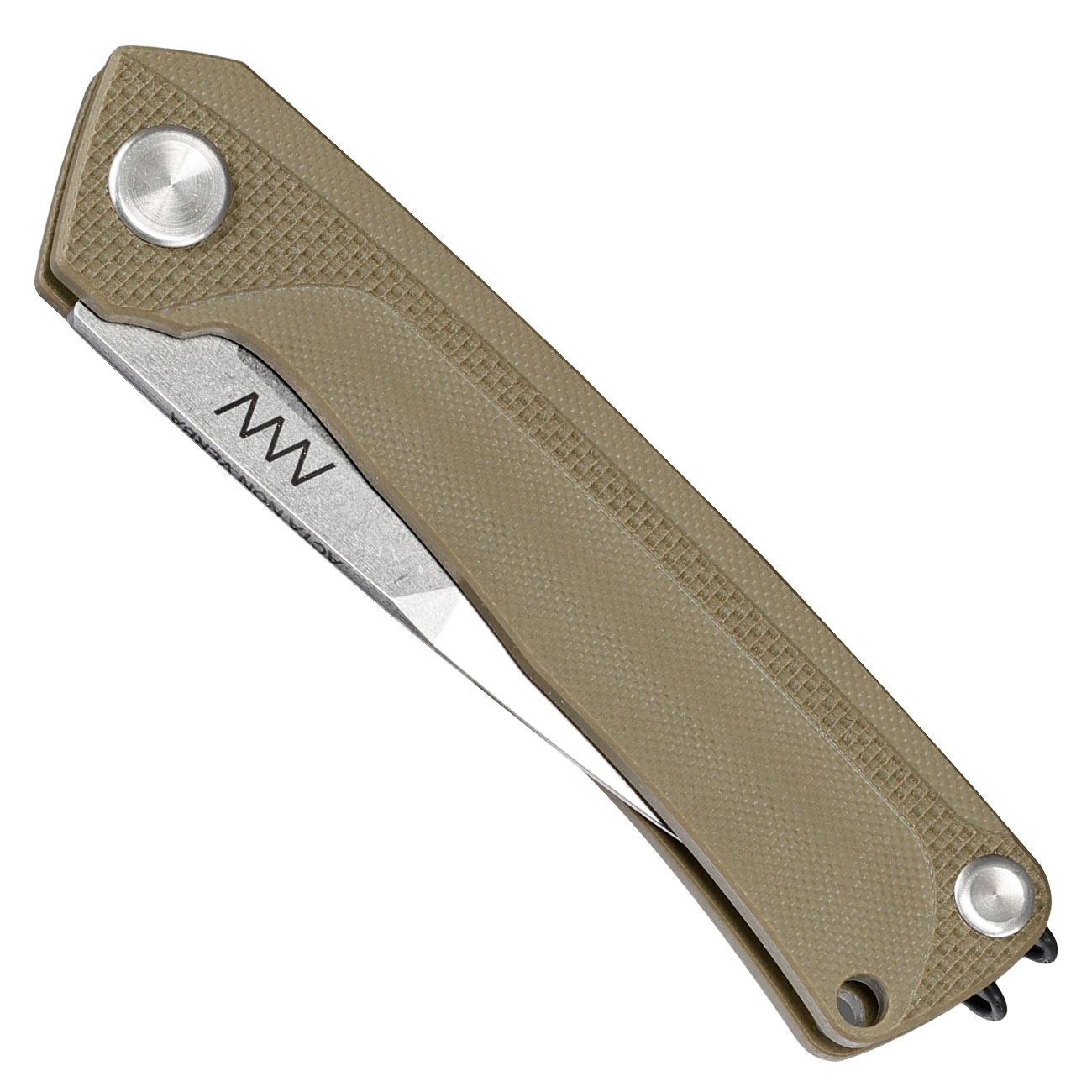 ANV Knives Einhandmesser Z100 BB G10 Sleipner Stahl oliv/stonewash inkl. Grtelclip Bild 4