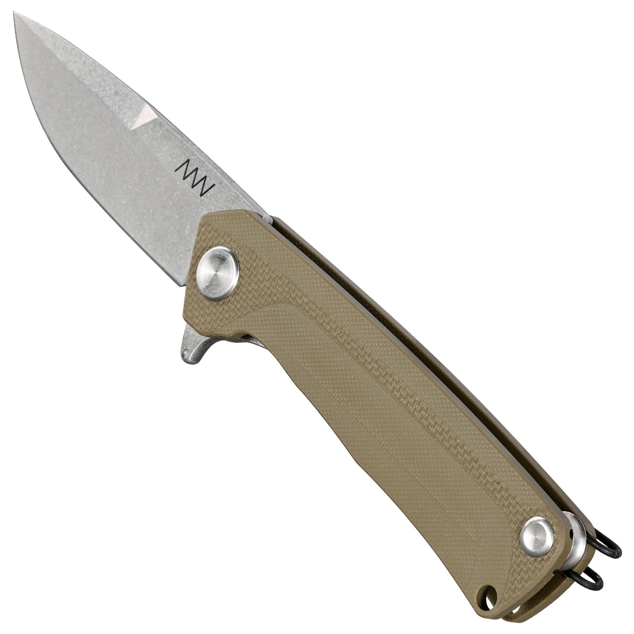 ANV Knives Einhandmesser Z100 BB G10 Sleipner Stahl oliv/stonewash inkl. Grtelclip Bild 6