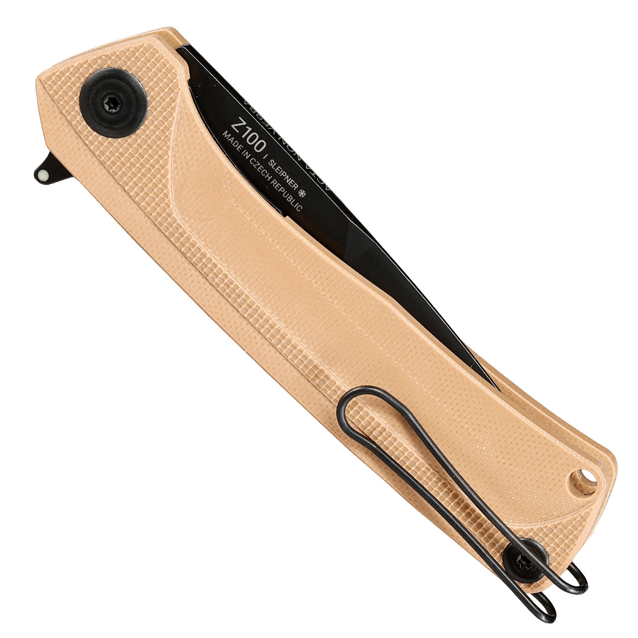 ANV Knives Einhandmesser Z100 BB G10 Sleipner Stahl coyote inkl. Grtelclip Bild 5