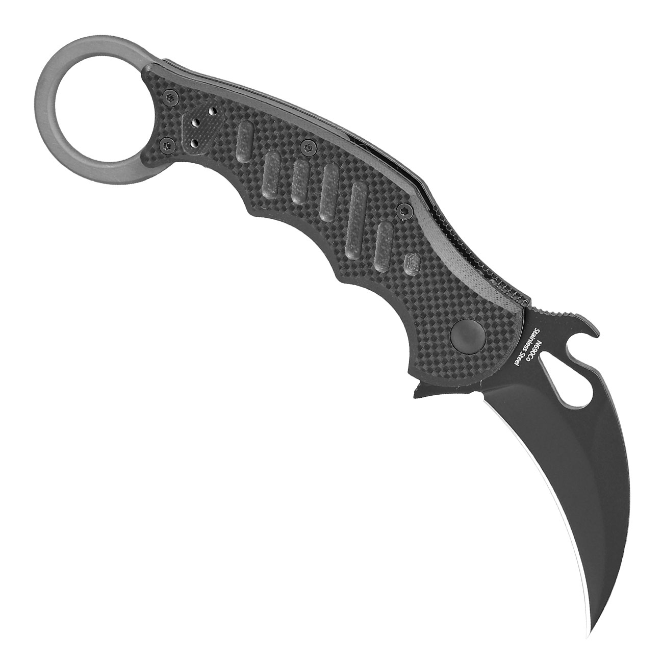 Fox Knives Karambit Messer FX-599 Small Folding N690 Stahl schwarz inkl. Grtelclip Bild 1