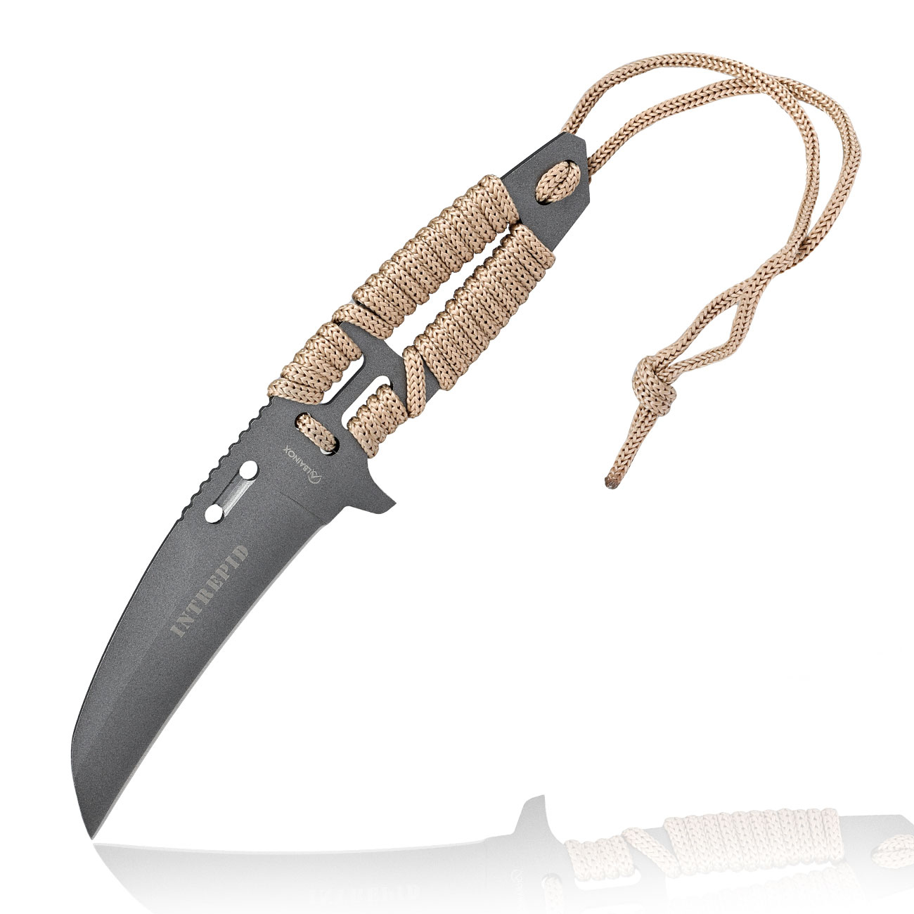 Outdoormesser Intrepid grau/coyote inkl. Nylonscheide