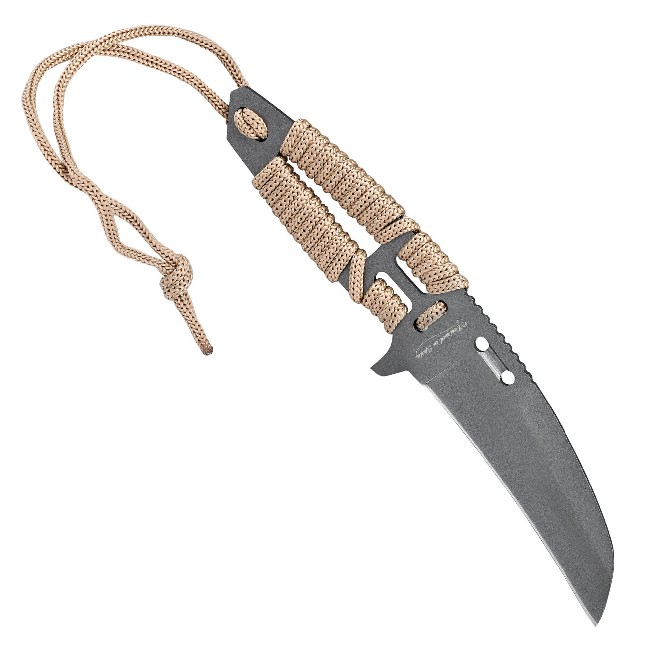 Outdoormesser Intrepid grau/coyote inkl. Nylonscheide Bild 1