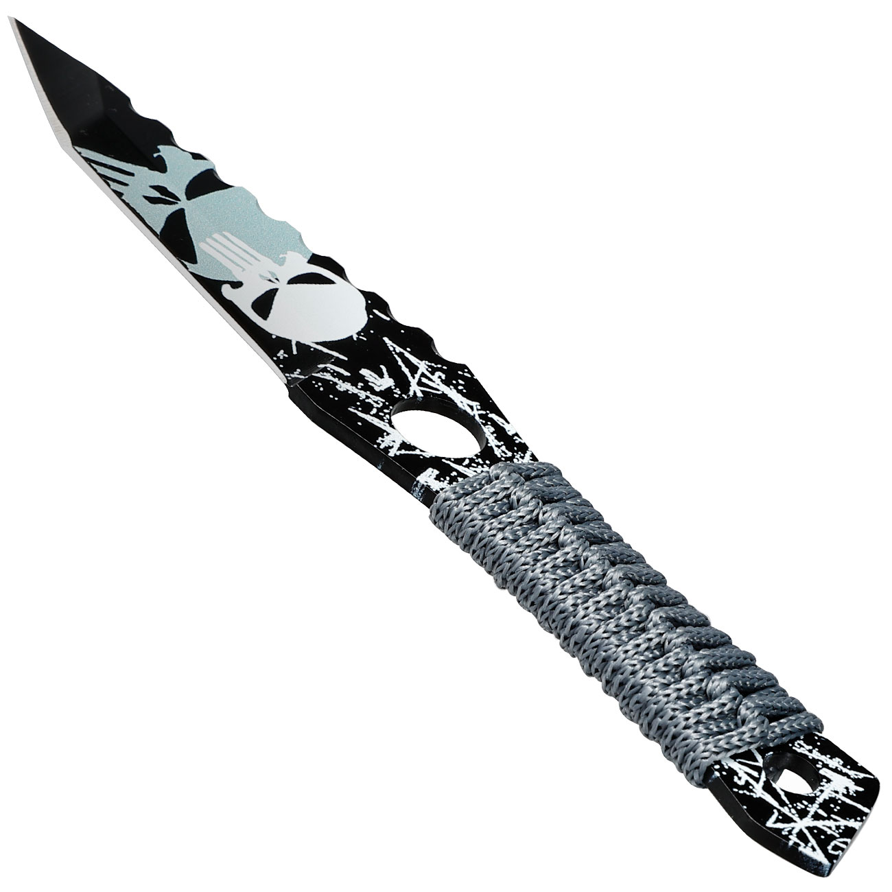 Wurfmesserset Skull 3-teilig schwarz/grau inkl. Nylonscheide Bild 3