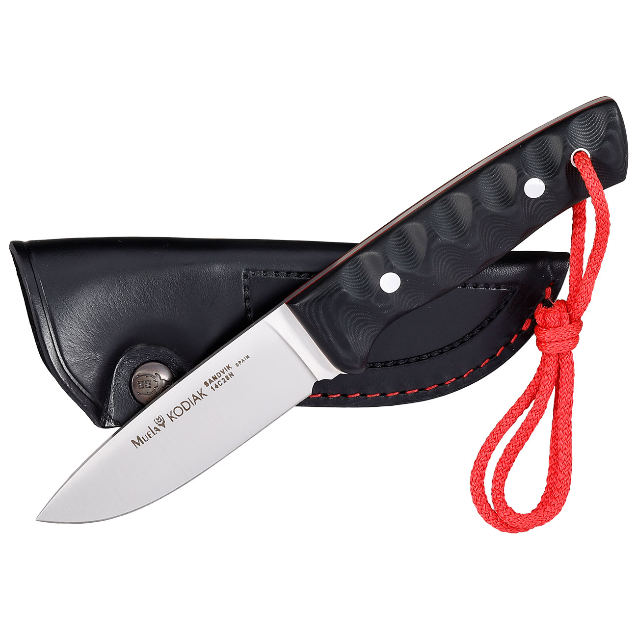Muela Outdoormesser Kodiak Canvas Micarta schwarz inkl. Lederscheide Bild 3