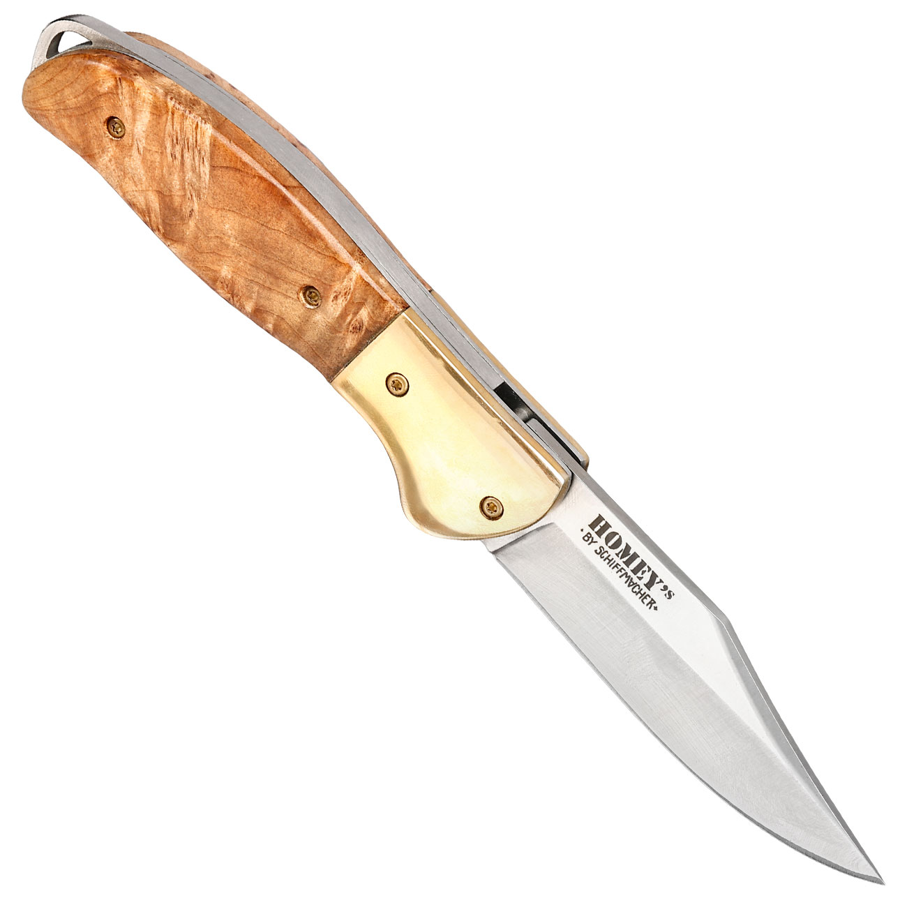 Homey`s Taschenmesser Man`s Ruin by Schiffmacher mit Wurzelholzgriffschalen inkl. Geschenkverpackung Bild 1
