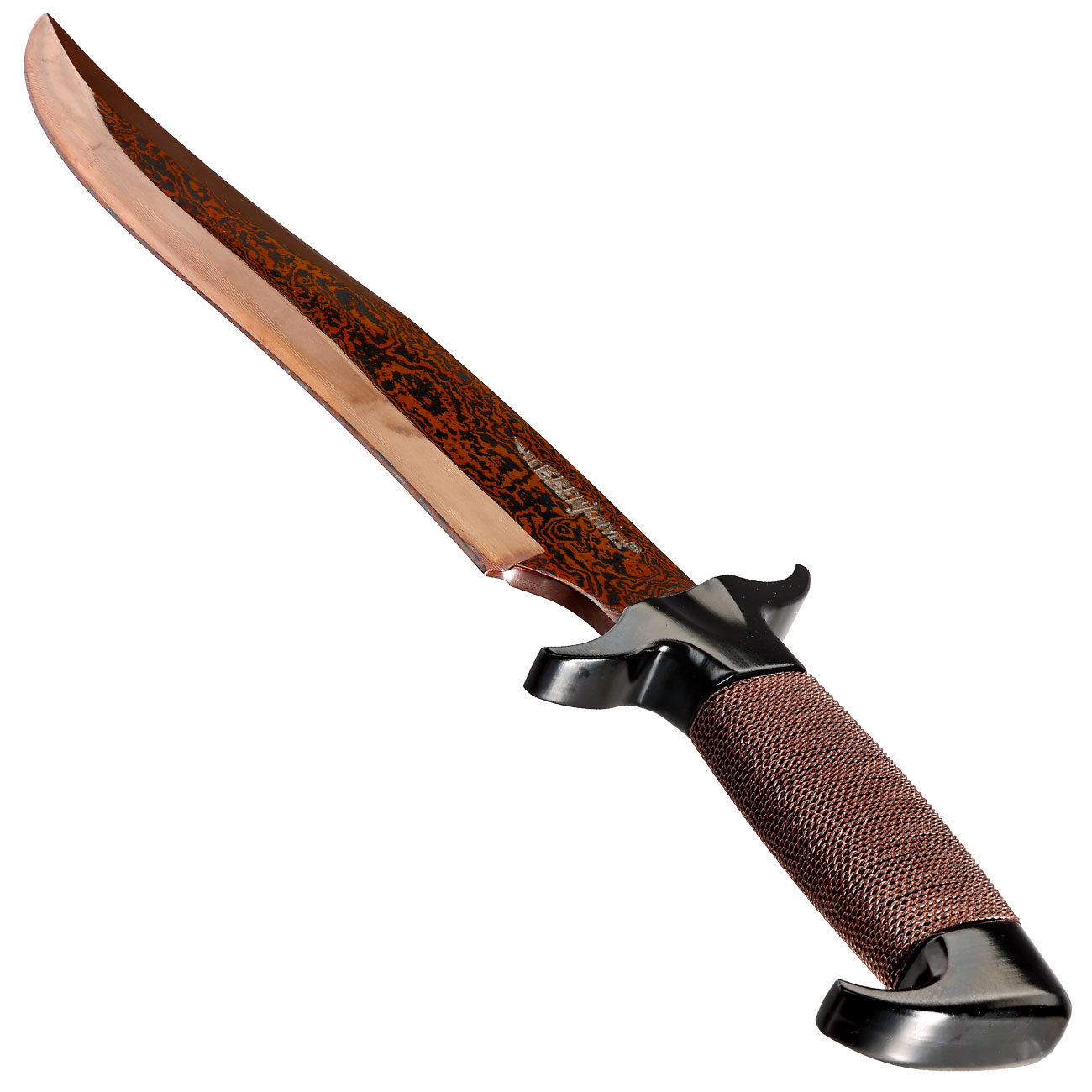 United Cutlery Bowiemesser Hellfyre Highlander Gil Hibben Damast inkl. Lederscheide Bild 2