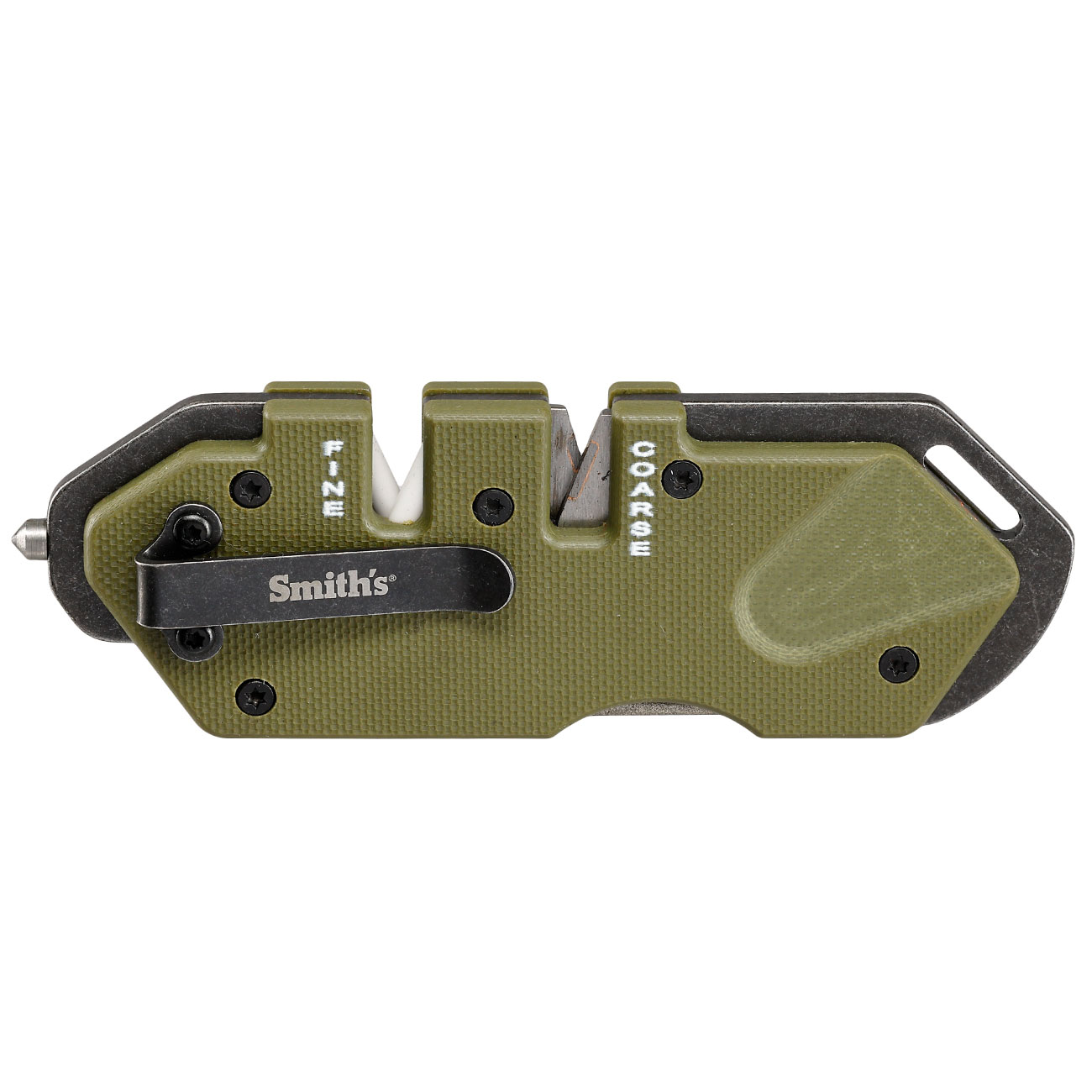 Smith`s Messerschrfer Tactical Pocket Pal oliv inkl, Grtelclip und Glasbrecher Bild 2