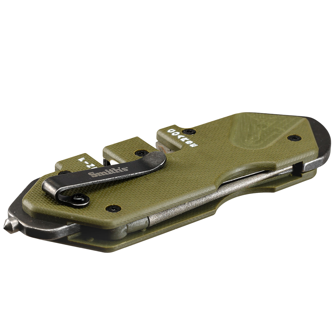 Smith`s Messerschrfer Tactical Pocket Pal oliv inkl, Grtelclip und Glasbrecher Bild 4