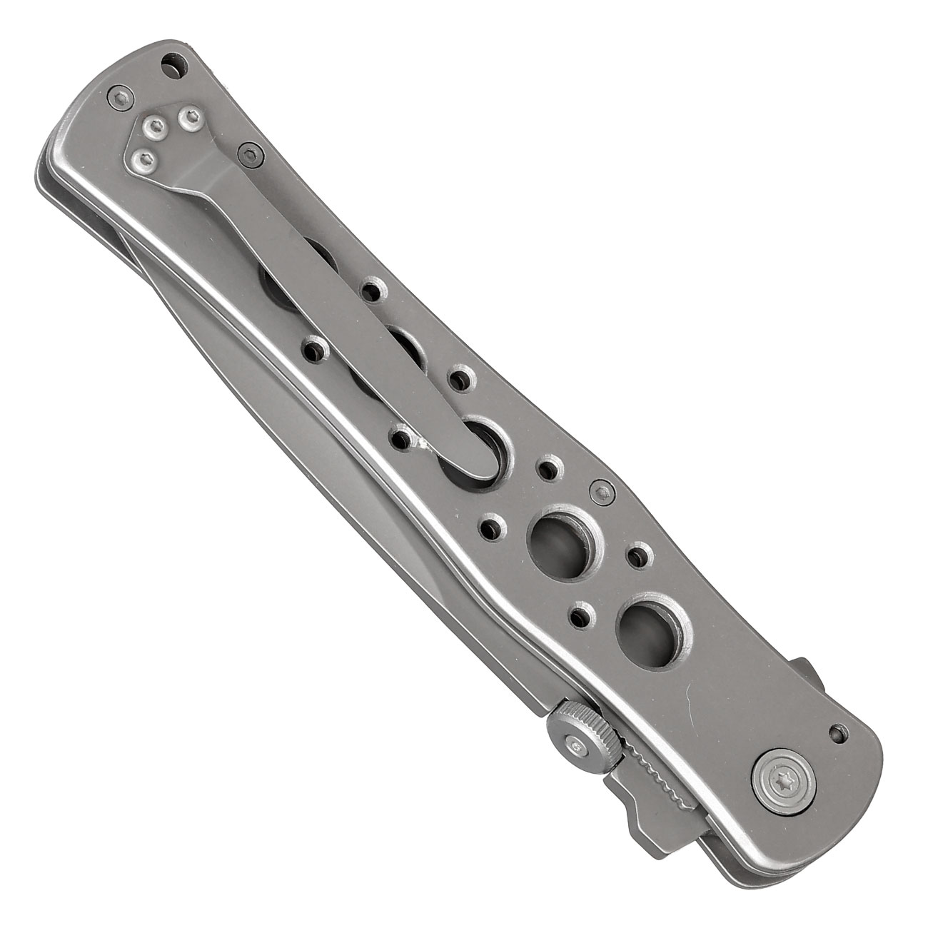 CJH Einhandmesser Titan grau inkl. Grtelclip Bild 5