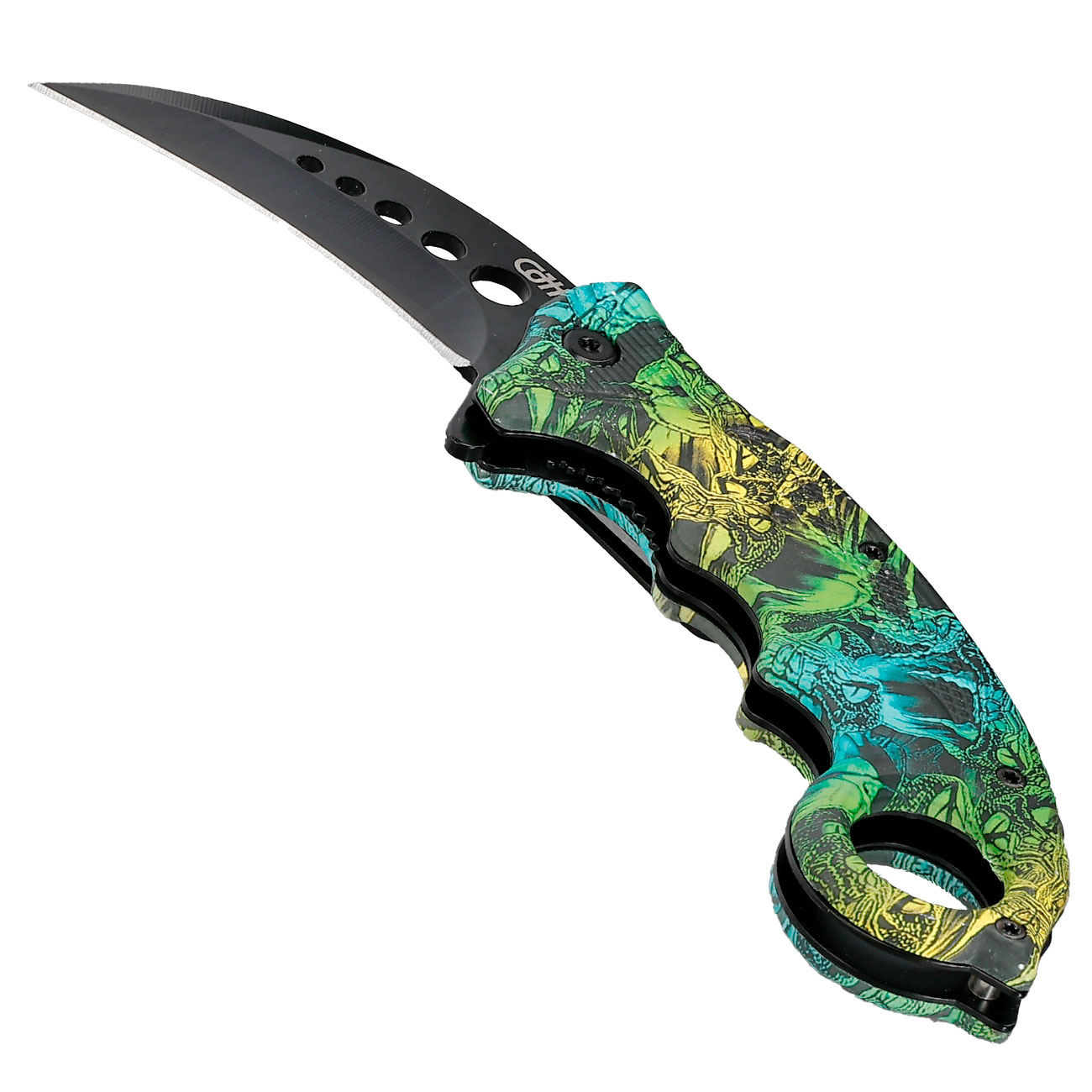 CJH Karambit Schlangen grn inkl. Grtelclip Bild 2
