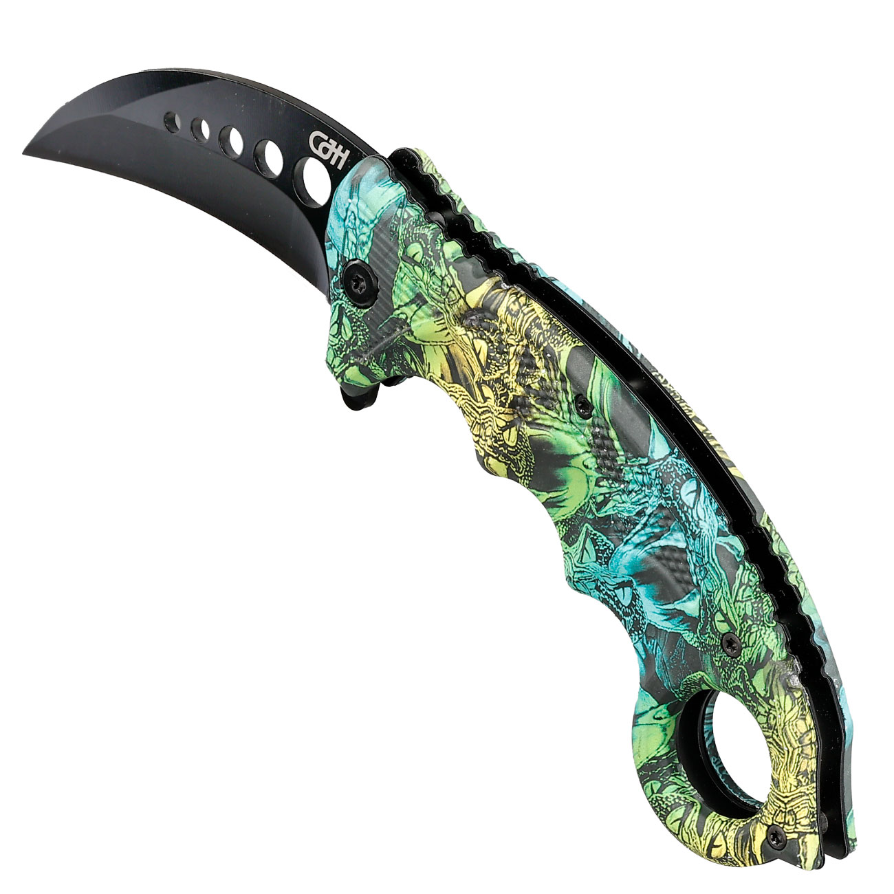 CJH Karambit Schlangen grn inkl. Grtelclip Bild 6