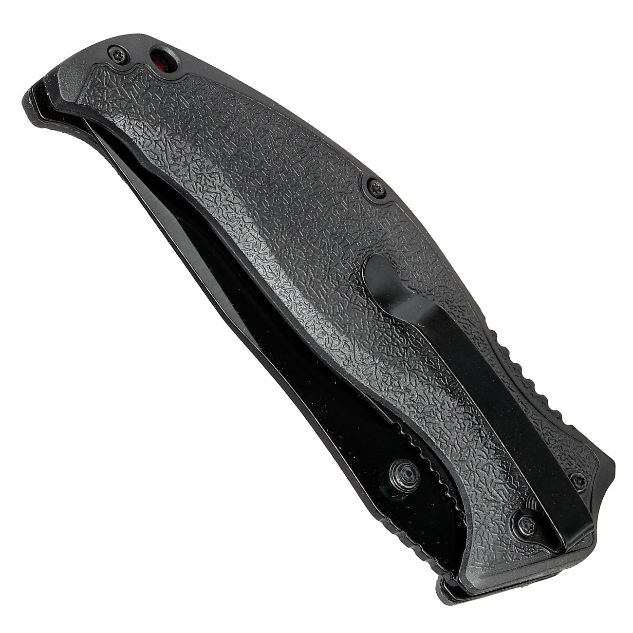CJH Einhandmesser schwarz/rot inkl. Grtelclip Bild 5