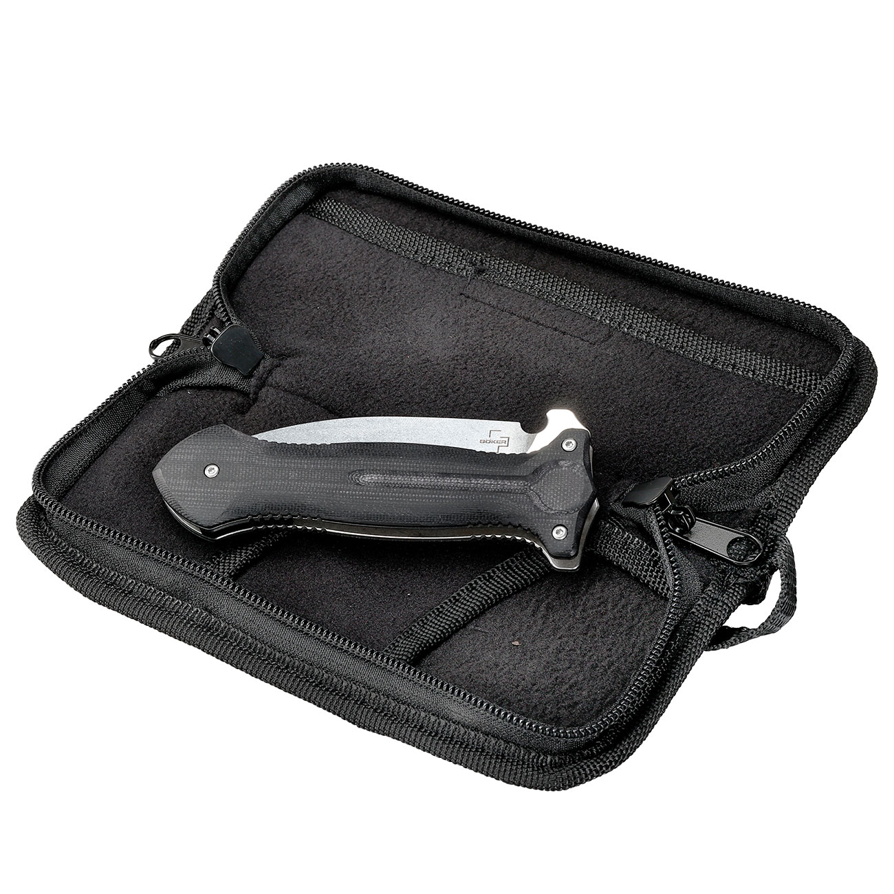 Bker Plus Einhandmesser Cheus VG-10 Stahl schwarz/silber inkl. Grtelclip und Nylonetui Bild 4