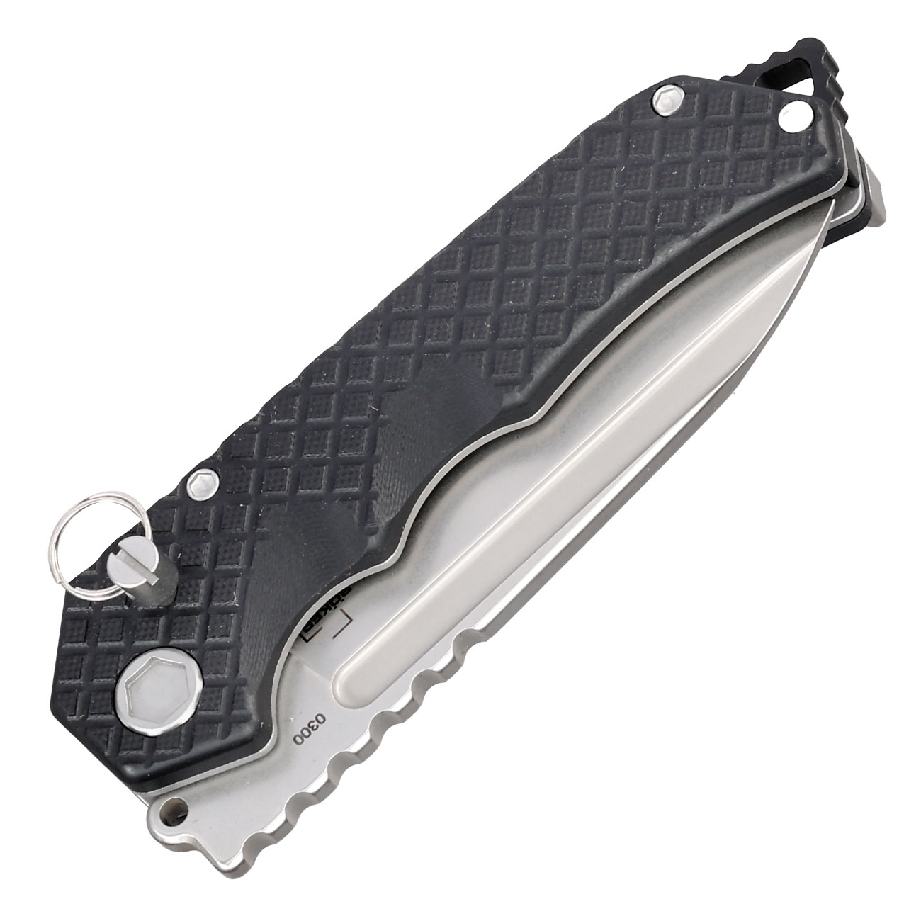 Bker Plus Taschenmesser Hermod Folder D2 Stahl schwarz/silber inkl. Grtelclip und Nylonetui Bild 6