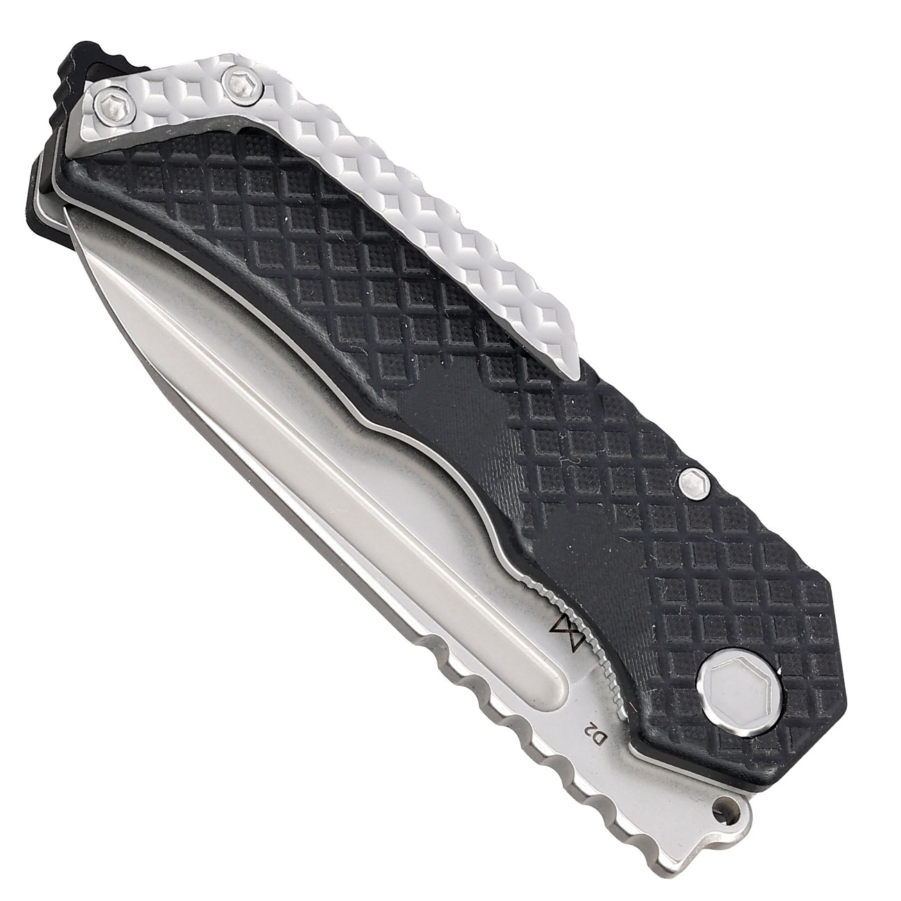 Bker Plus Taschenmesser Hermod Folder D2 Stahl schwarz/silber inkl. Grtelclip und Nylonetui Bild 7