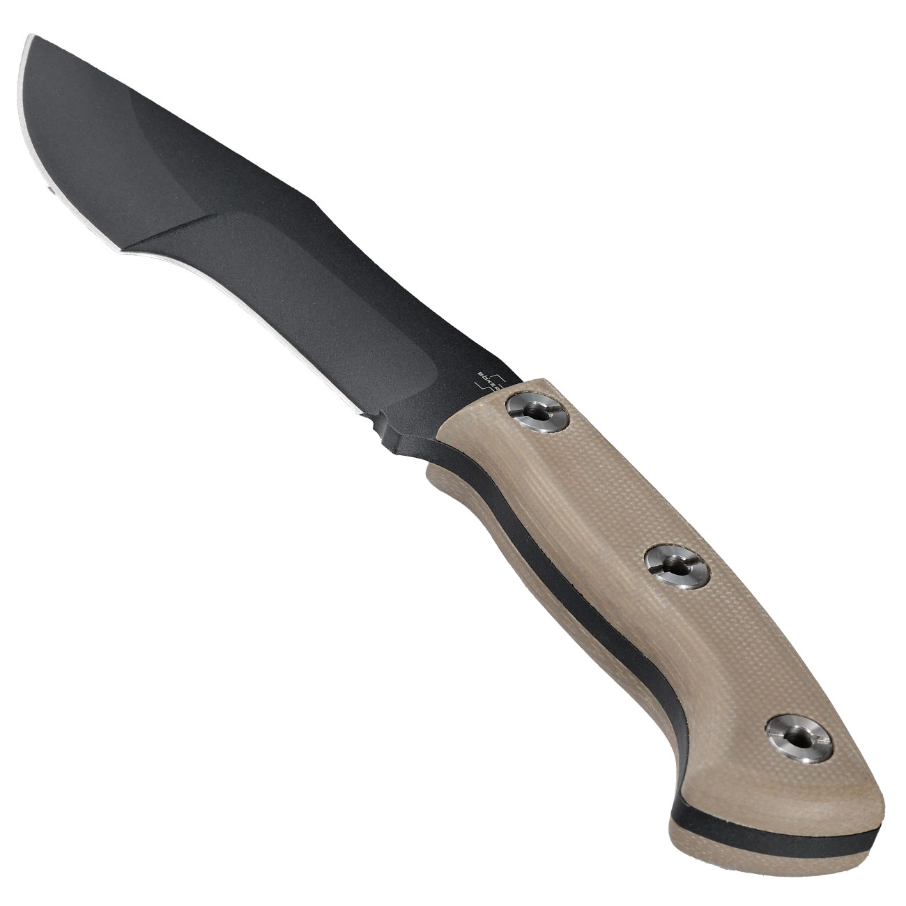 Bker Plus Outdoormesser Mini Tracker 2.0 schwarz/tan inkl. Kydexscheide Bild 2