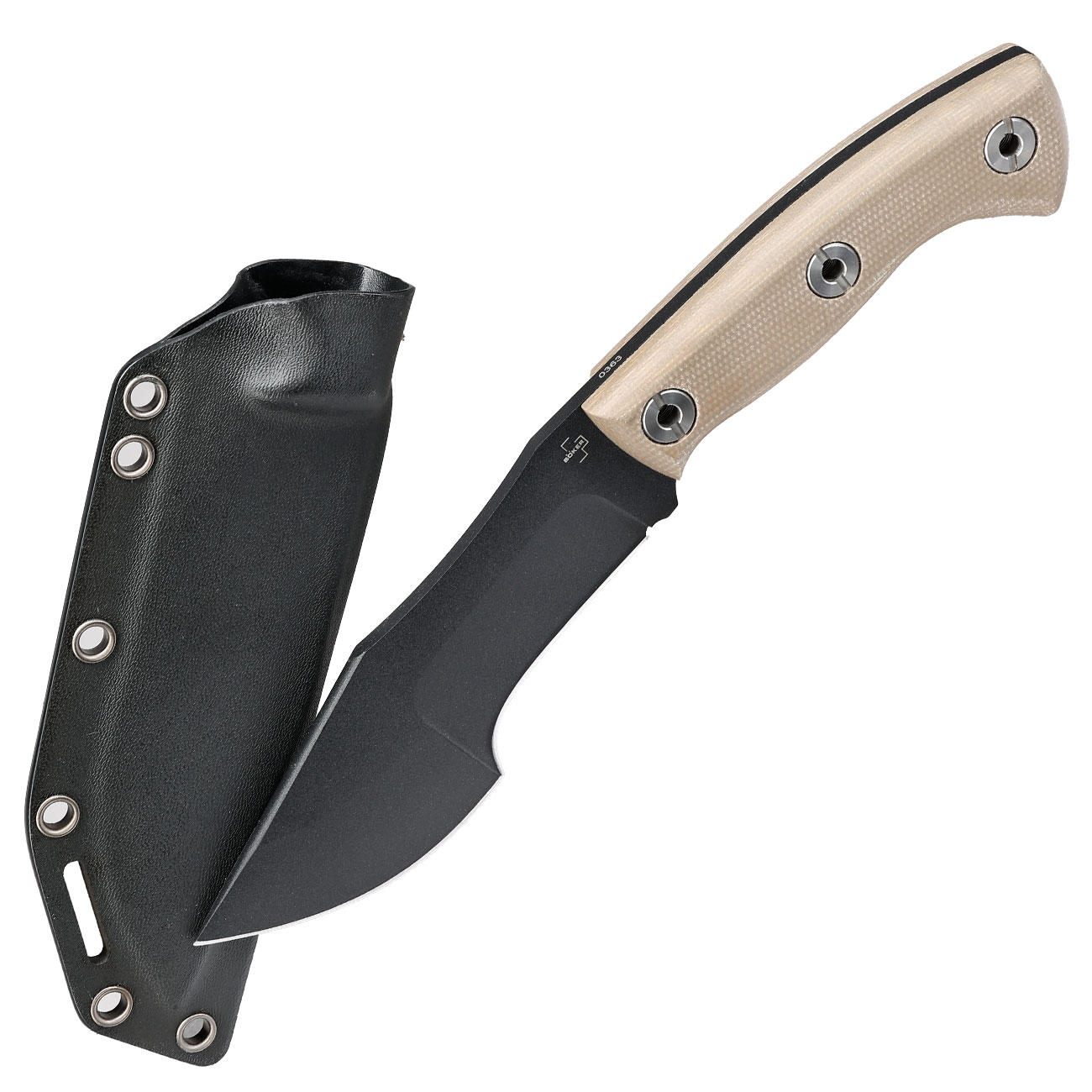Bker Plus Outdoormesser Mini Tracker 2.0 schwarz/tan inkl. Kydexscheide Bild 3