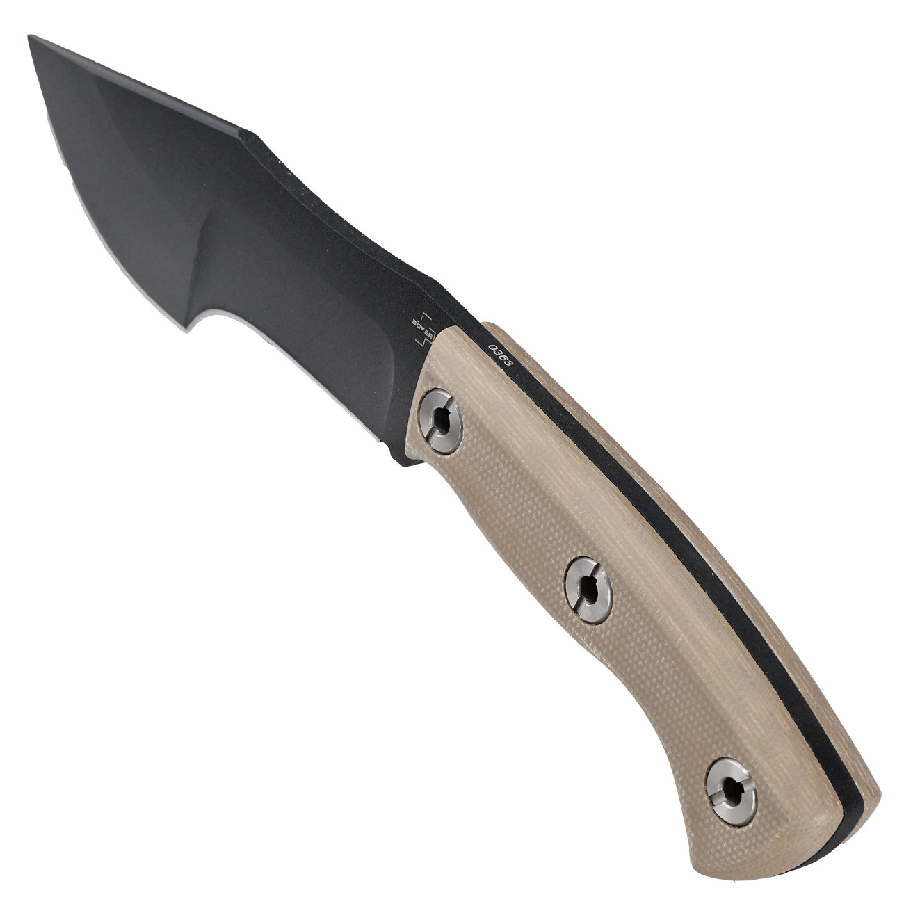 Bker Plus Outdoormesser Mini Tracker 2.0 schwarz/tan inkl. Kydexscheide Bild 6