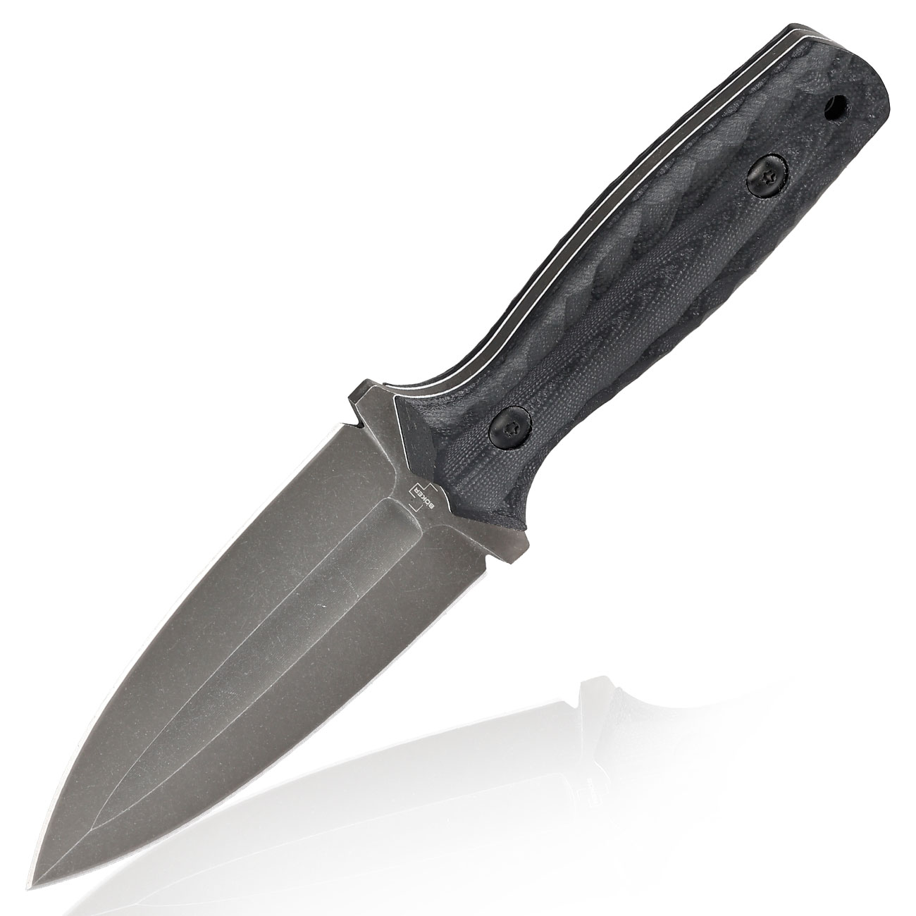 Bker Plus Messer W1 VG-10 Stahl schwarz/stonewash inkl. Kydexscheide und Stahlclip